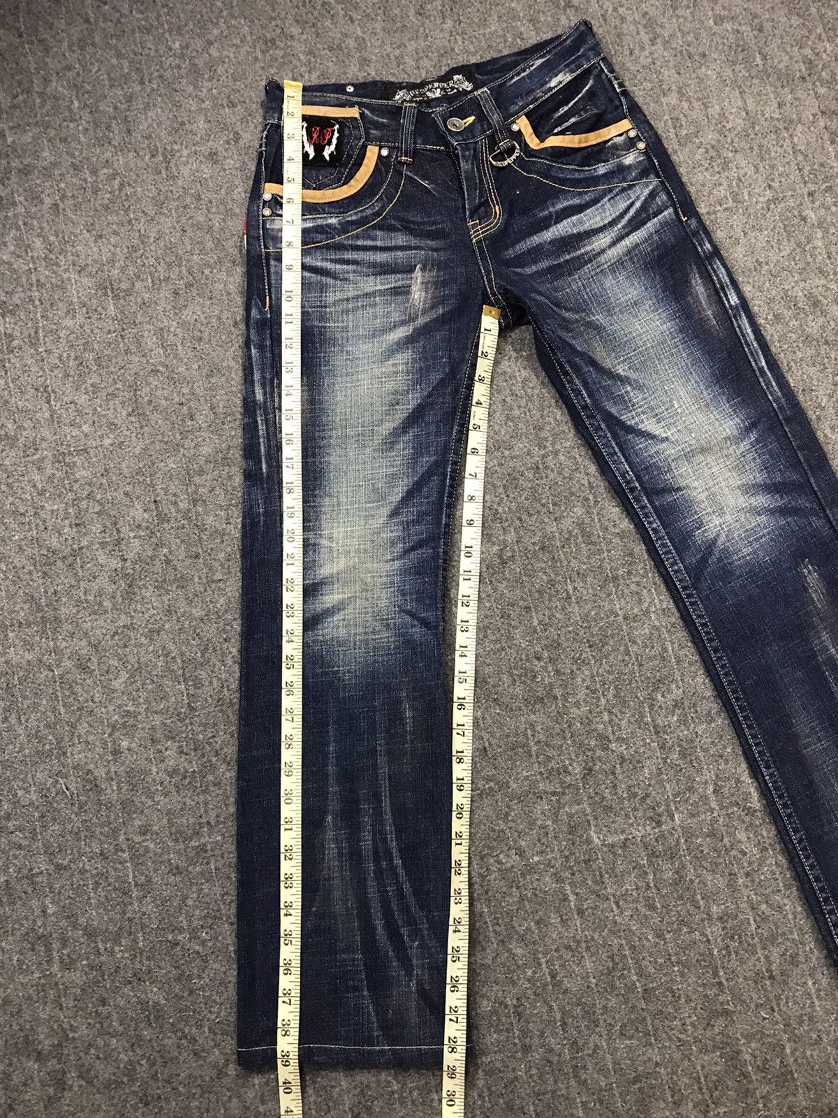 Japanese Brand Vintage Red Pepper Back Side Pocket Design Bucket Back Size US 29 - 22 Thumbnail