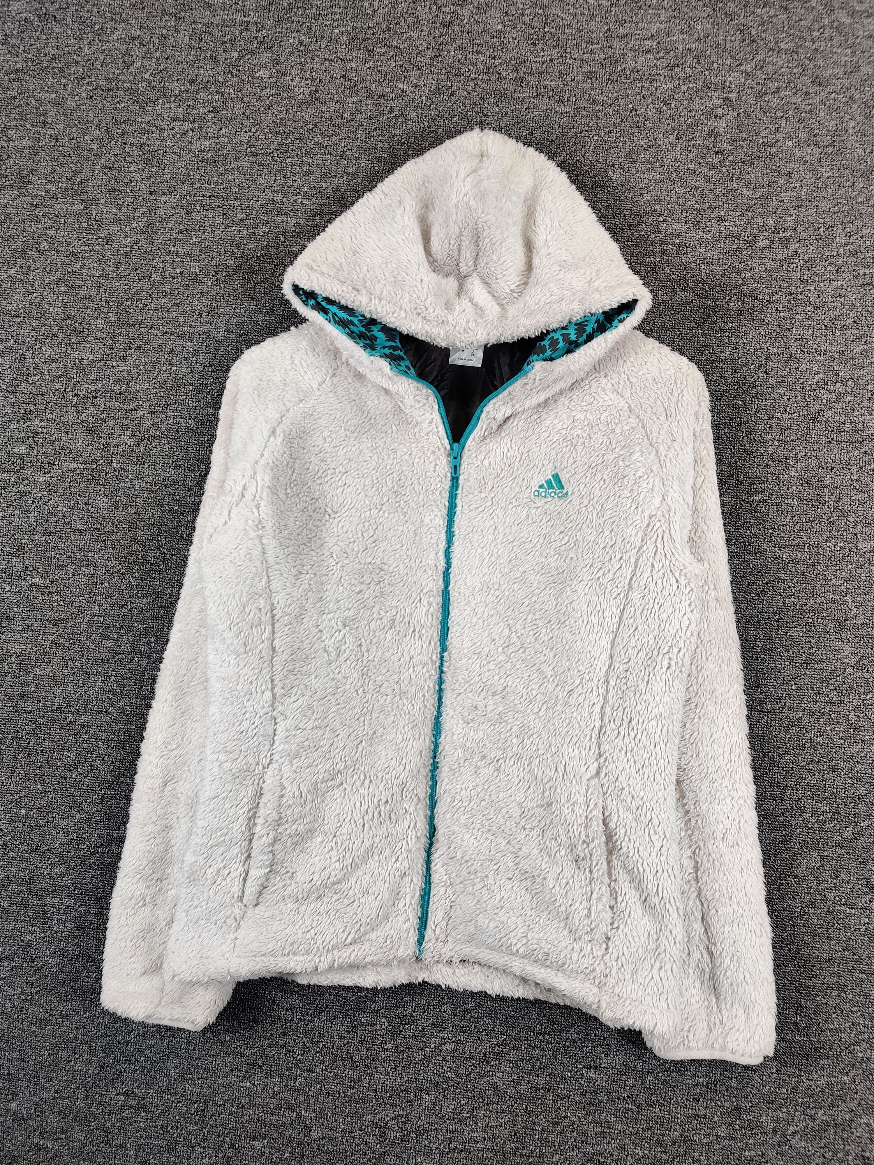 Adidas Vintage Adidas Fleece Zipper Jacket Size US M / EU 48-50 / 2 - 2 Thumbnail