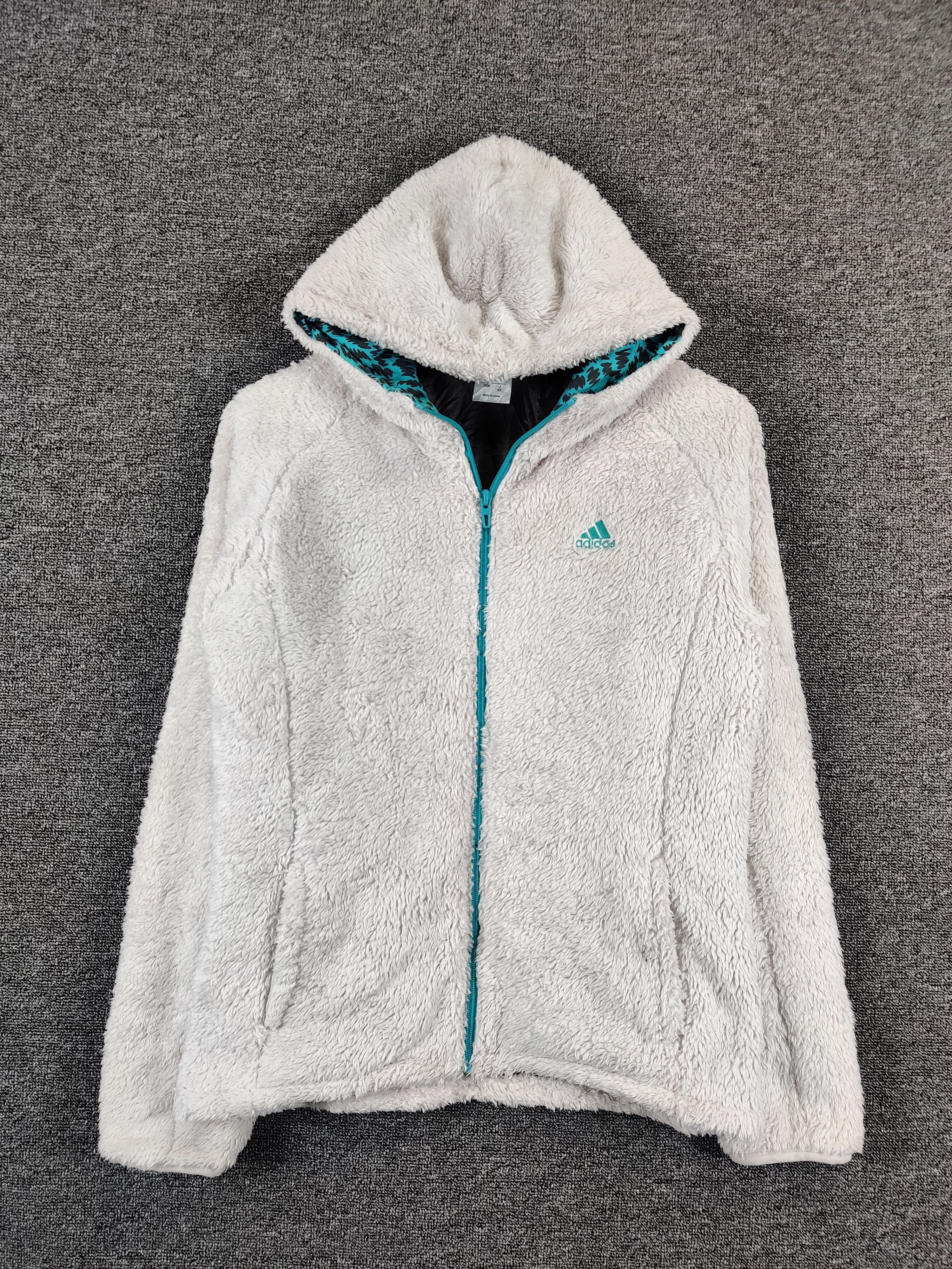 Adidas Vintage Adidas Fleece Zipper Jacket Size US M / EU 48-50 / 2 - 1 Thumbnail