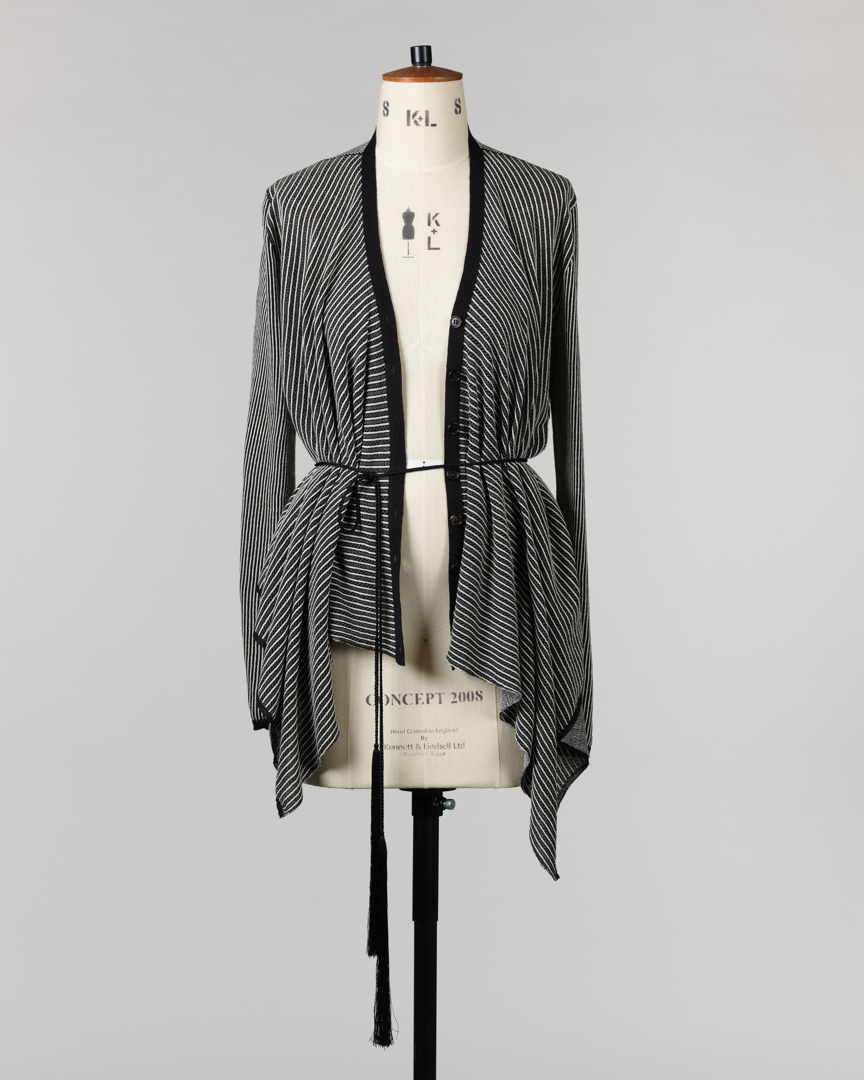 Ann Demeulemeester SS 2012 Linen Cardigan with Tassel belt Size S / US 4 / IT 40 - 1 Thumbnail