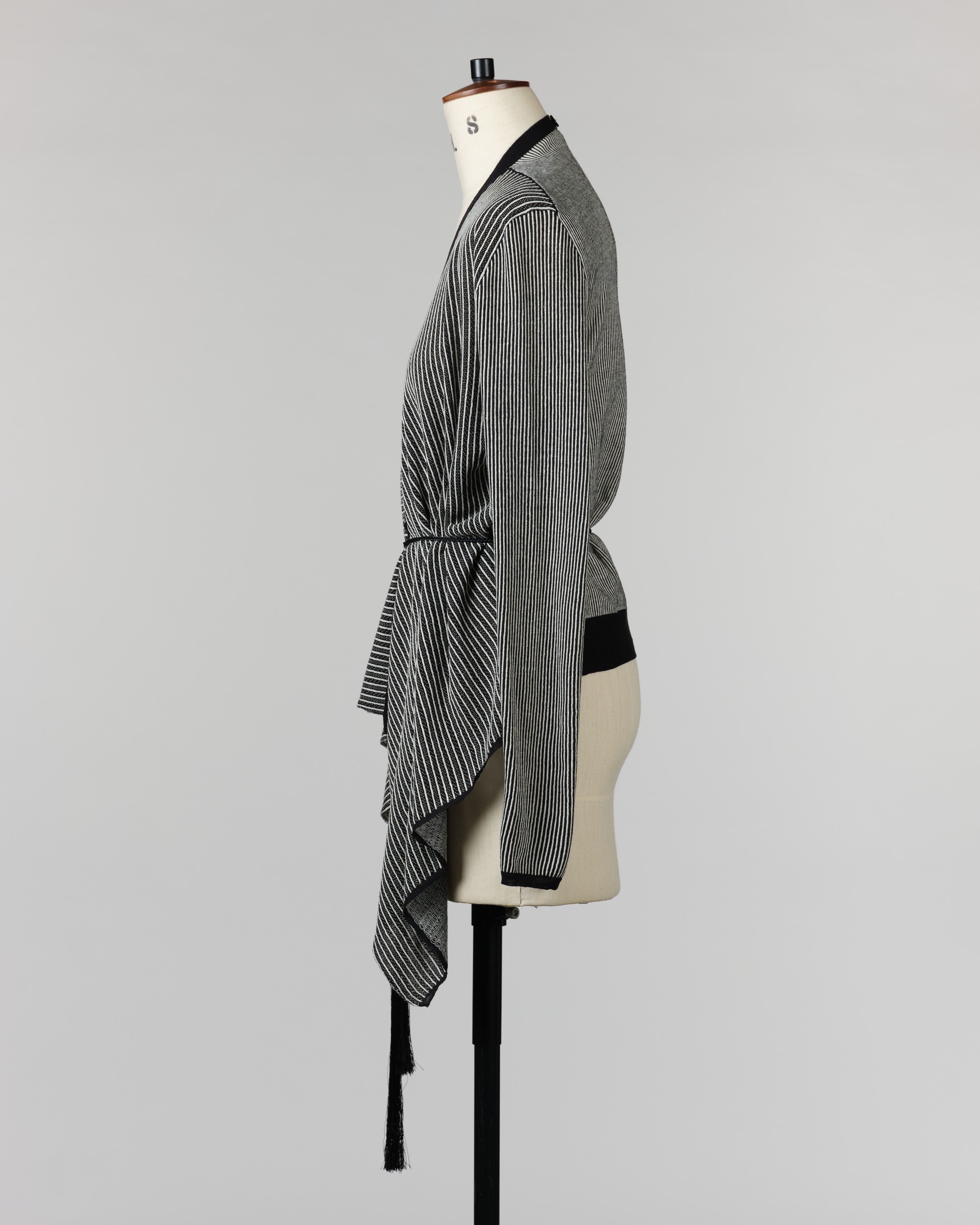 Ann Demeulemeester SS 2012 Linen Cardigan with Tassel belt Size S / US 4 / IT 40 - 3 Thumbnail