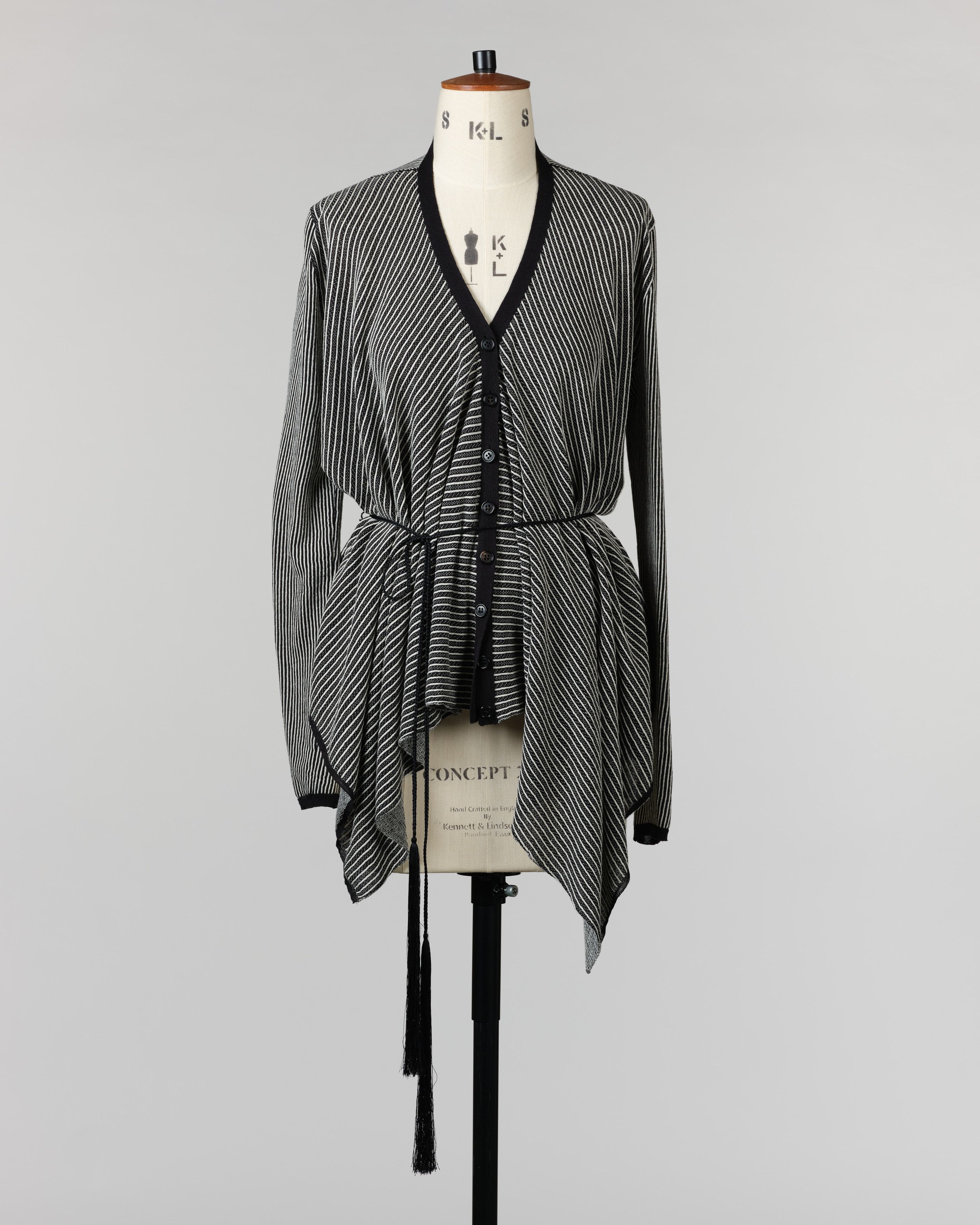 Ann Demeulemeester SS 2012 Linen Cardigan with Tassel belt Size S / US 4 / IT 40 - 2 Thumbnail