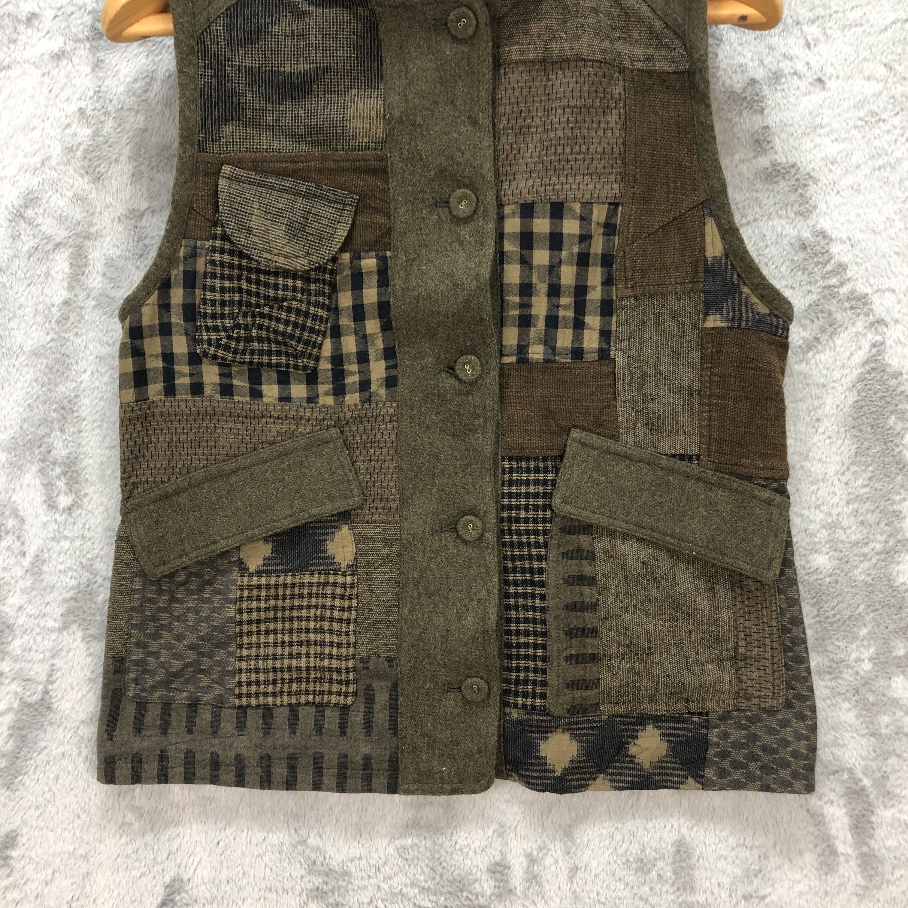 Japanese Brand KURUMI Nice Design Hooded Wool Vest #5912-213 Size S / US 4 / IT 40 - 3 Thumbnail