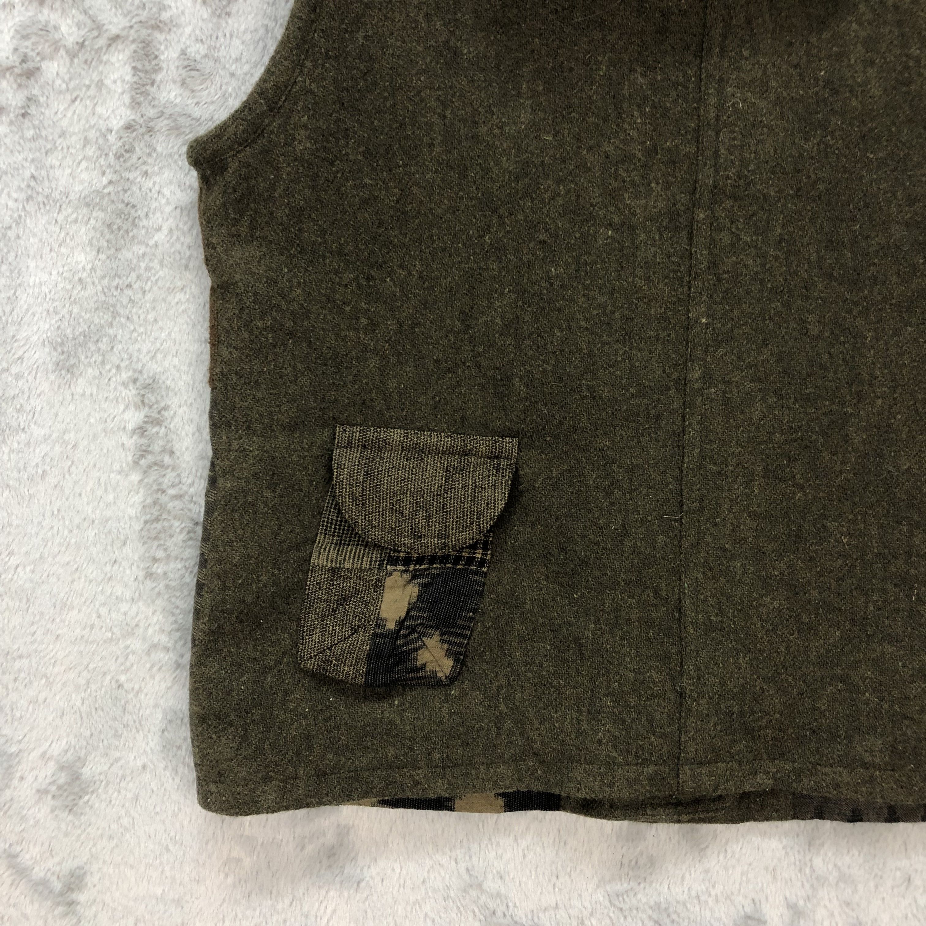 Japanese Brand KURUMI Nice Design Hooded Wool Vest #5912-213 Size S / US 4 / IT 40 - 11 Thumbnail
