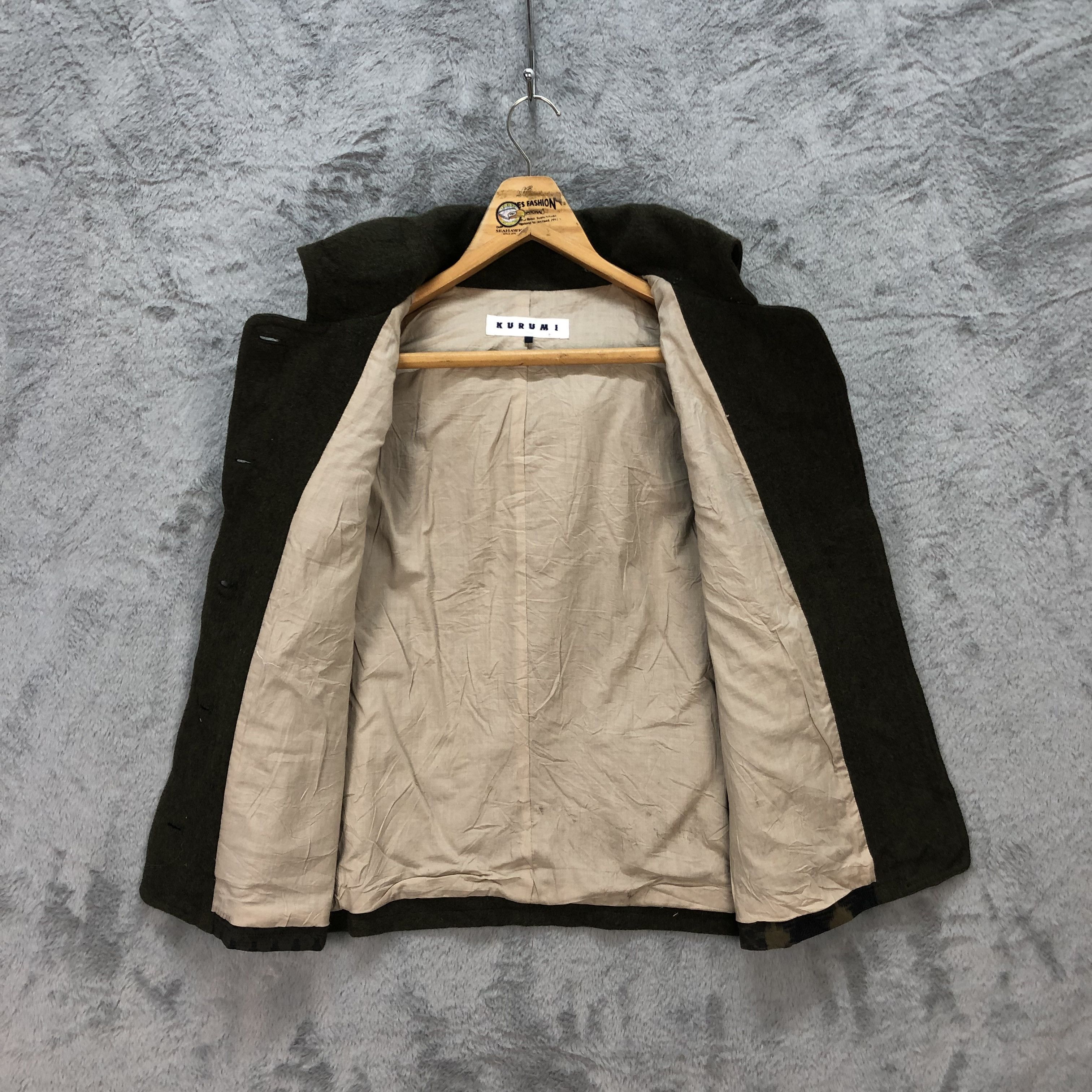 Japanese Brand KURUMI Nice Design Hooded Wool Vest #5912-213 Size S / US 4 / IT 40 - 6 Thumbnail