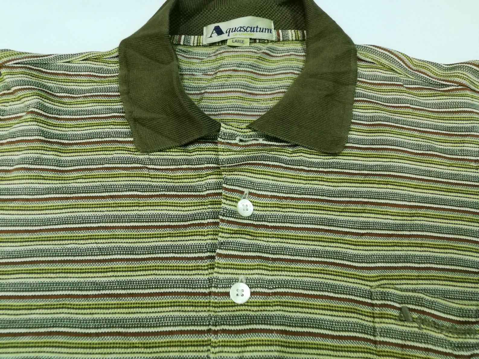 Aquascutum Aquascutum polo shirt striped design Tee Size US L / EU 52-54 / 3 - 2 Thumbnail