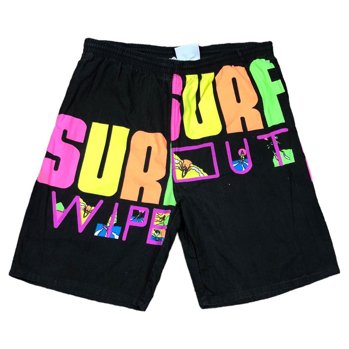 Vintage Vintage Pacific Scene Surf Wipe Out Swimming Trunks Adult L Size US 32 / EU 48 - 1 Thumbnail