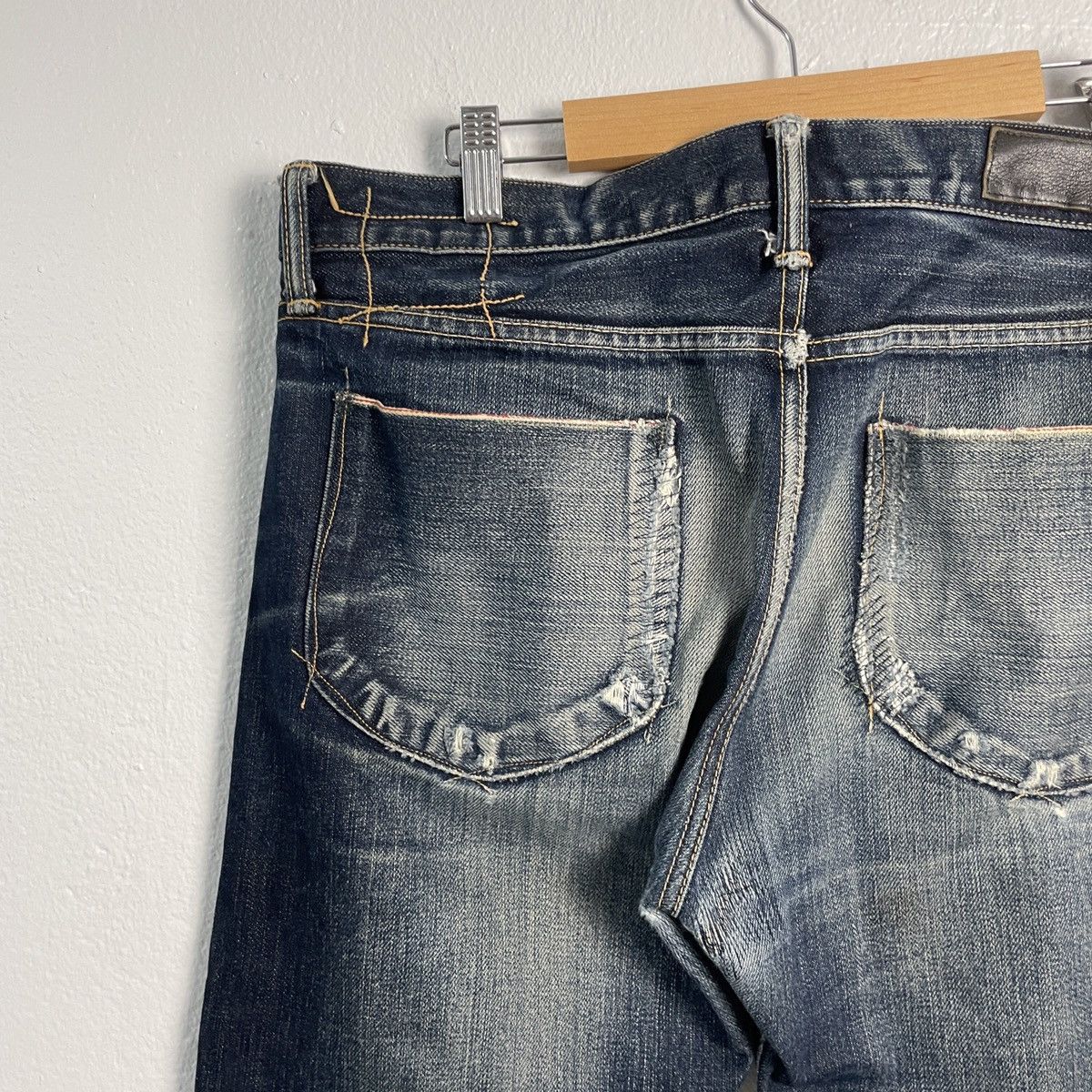 Japanese Brand Vintage Kuro Patchwork Sashiko Selvedge Denim Jeans Size US 33 - 11 Thumbnail