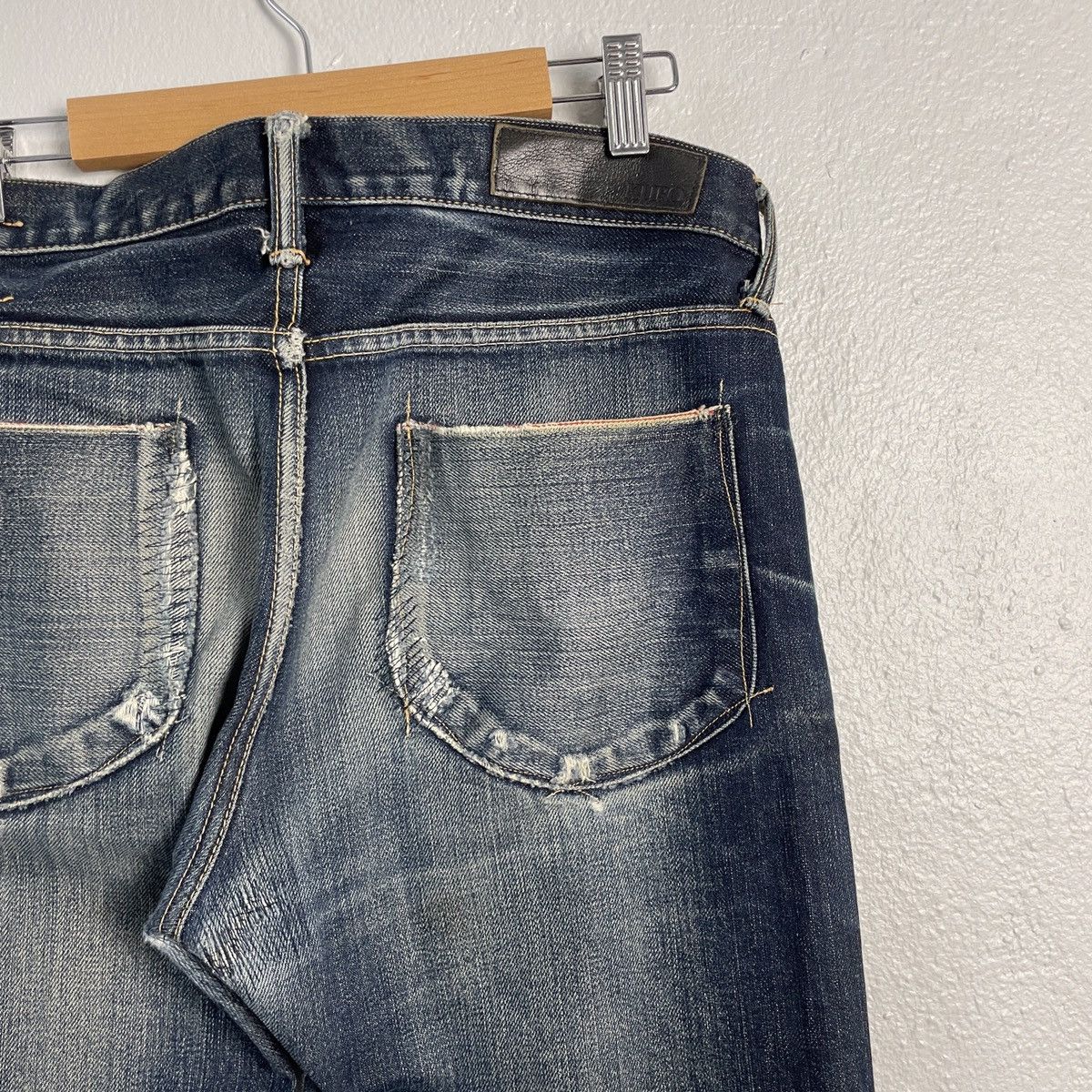 Japanese Brand Vintage Kuro Patchwork Sashiko Selvedge Denim Jeans Size US 33 - 10 Thumbnail