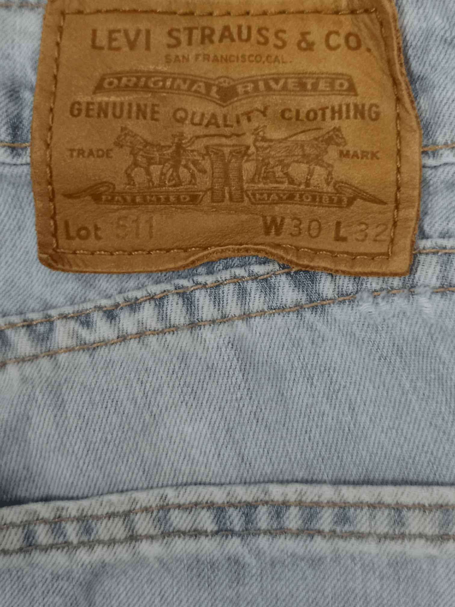 Levi's × Levi's Vintage Clothing Vintage Levis 511 Big E Light Wash Style Jeans Size US 30 / EU 46 - 9 Thumbnail