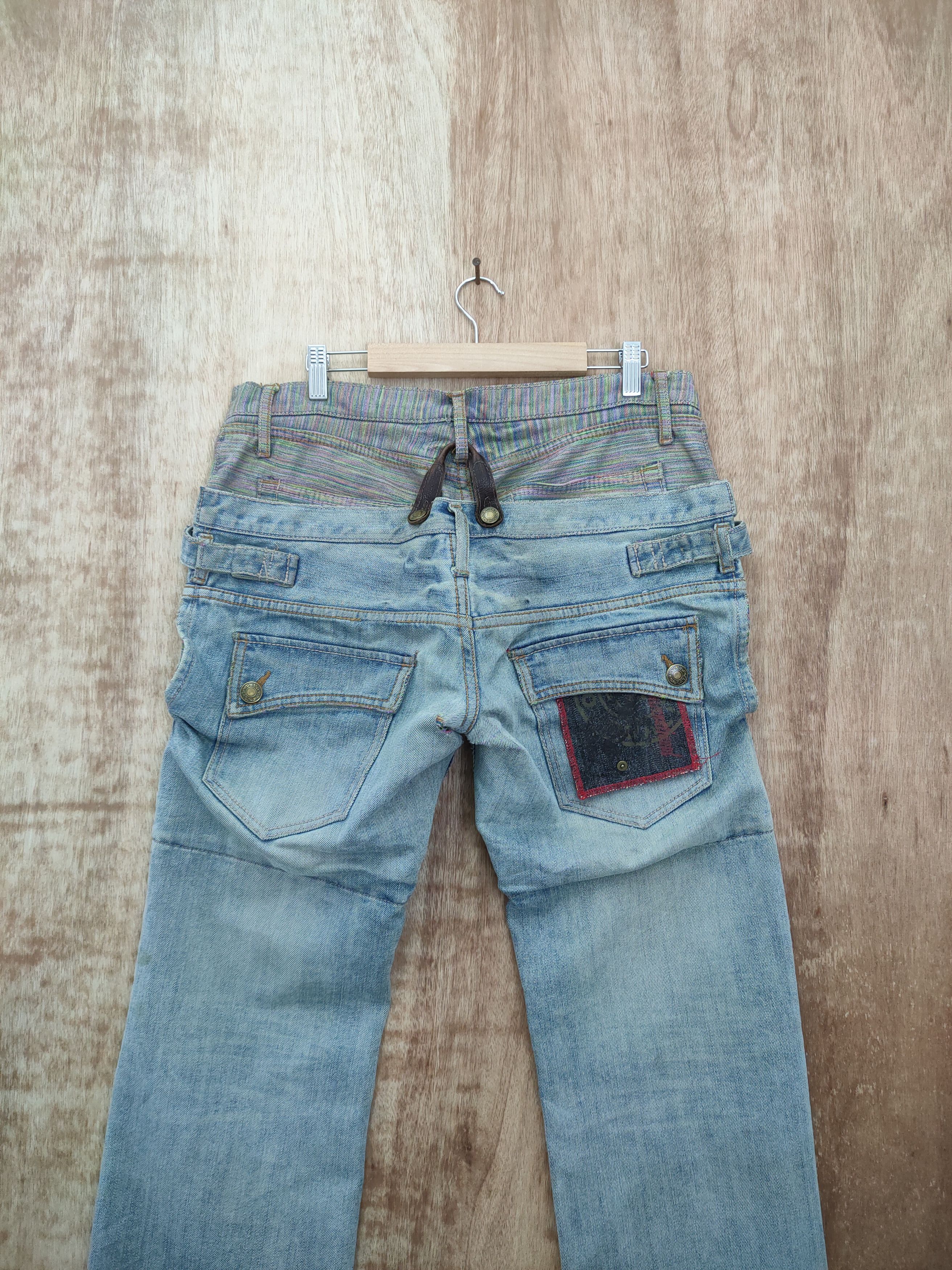 Japanese Brand JAPANESE RUSTY DOUBLE WAIST FADED / DISTRESSED JEAN Size US 34 / EU 50 - 4 Thumbnail