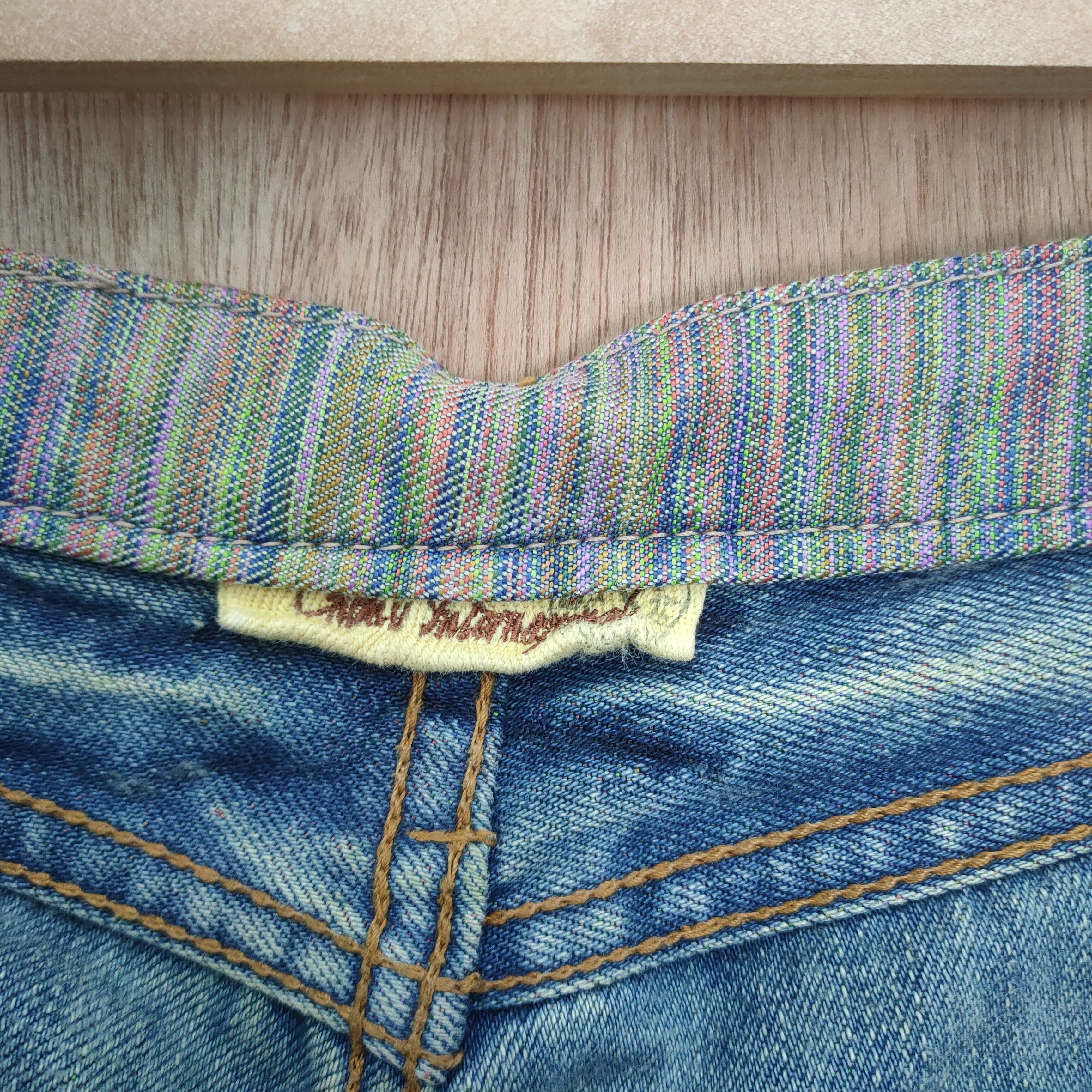 Japanese Brand JAPANESE RUSTY DOUBLE WAIST FADED / DISTRESSED JEAN Size US 34 / EU 50 - 9 Thumbnail