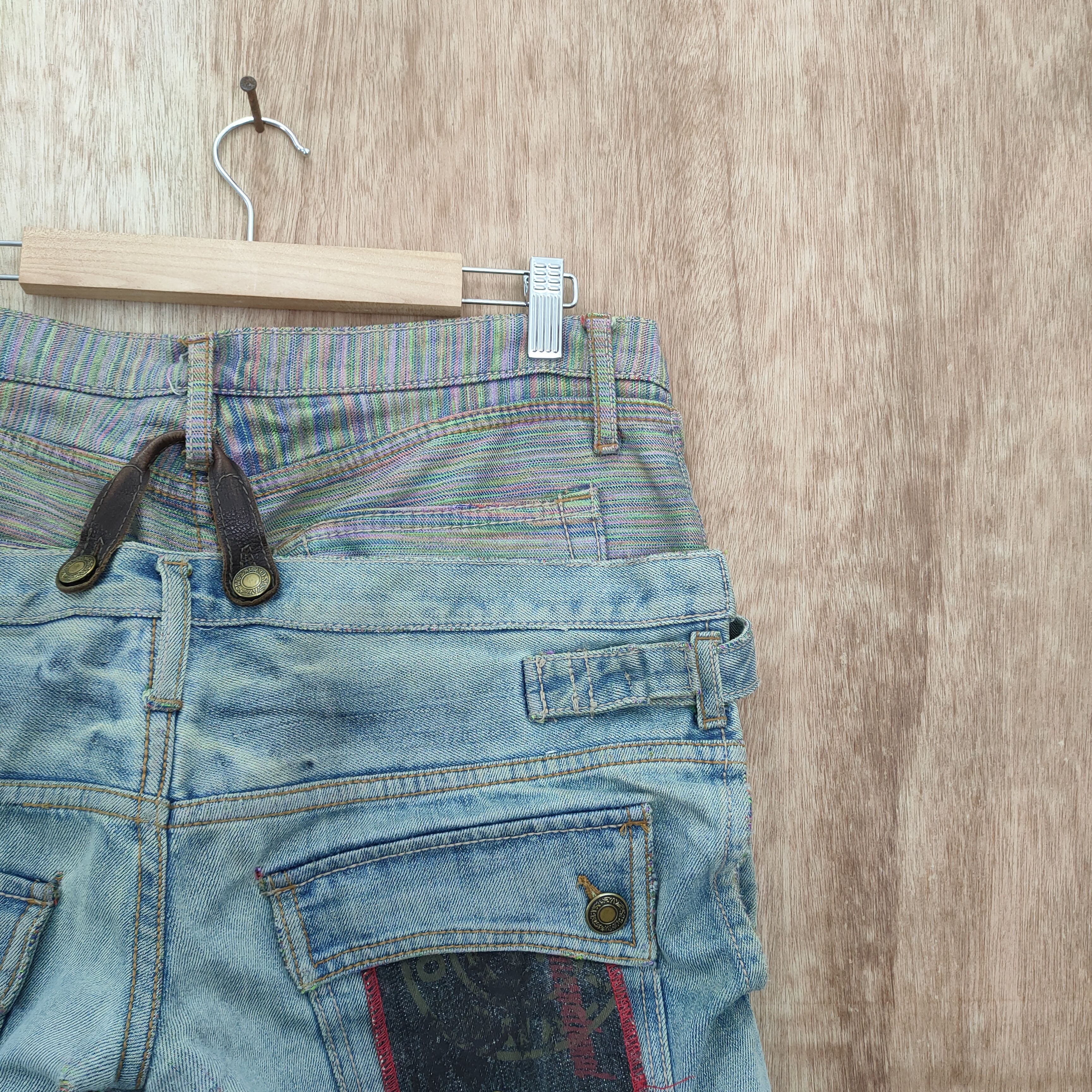Japanese Brand JAPANESE RUSTY DOUBLE WAIST FADED / DISTRESSED JEAN Size US 34 / EU 50 - 12 Thumbnail