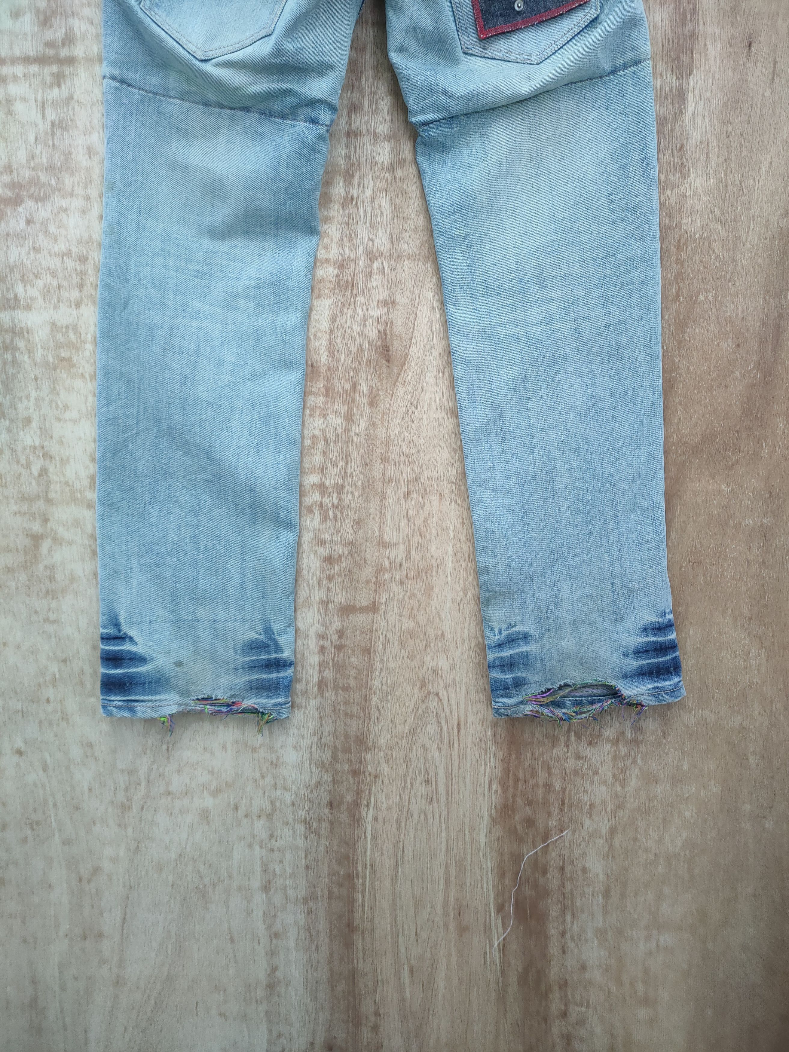 Japanese Brand JAPANESE RUSTY DOUBLE WAIST FADED / DISTRESSED JEAN Size US 34 / EU 50 - 5 Thumbnail