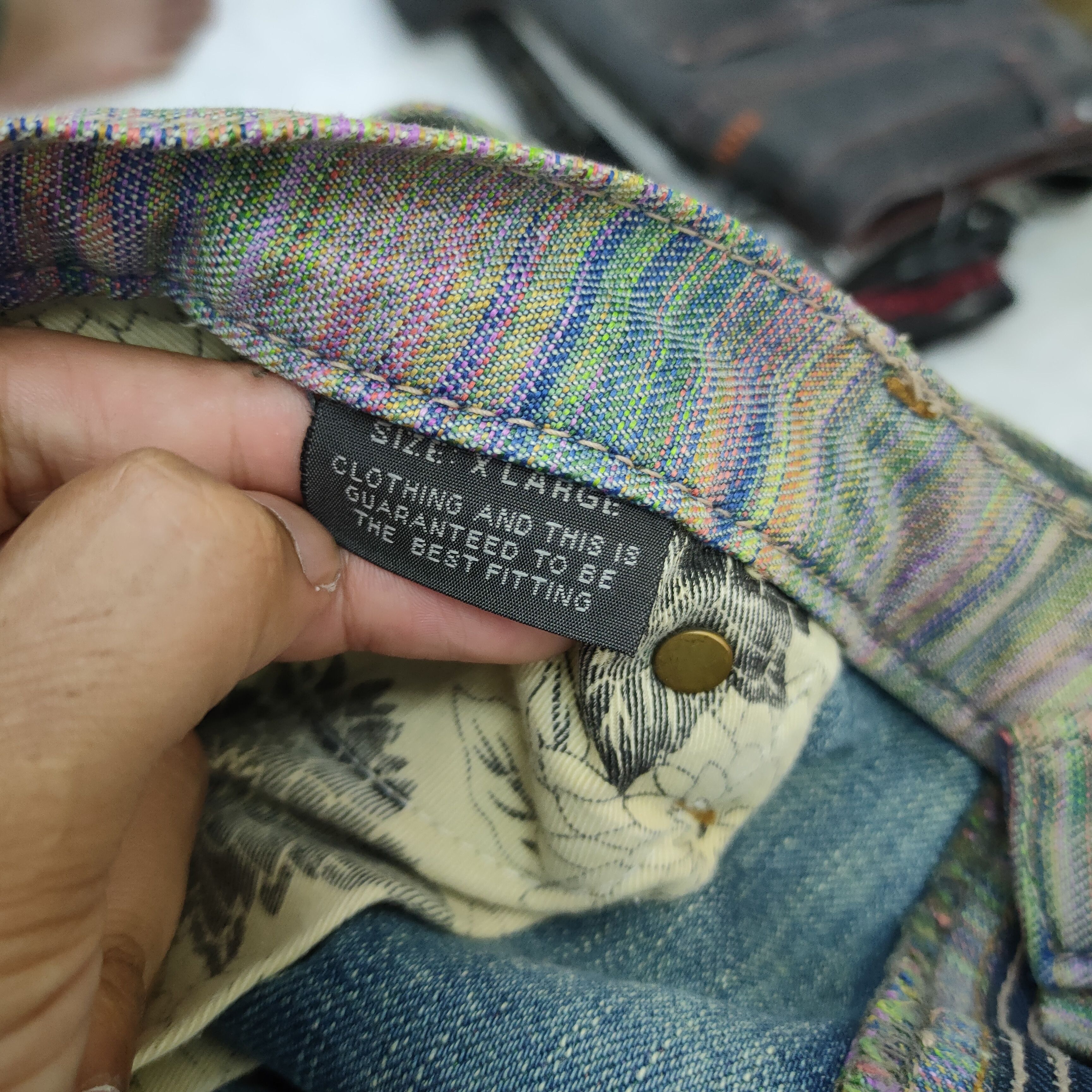 Japanese Brand JAPANESE RUSTY DOUBLE WAIST FADED / DISTRESSED JEAN Size US 34 / EU 50 - 15 Thumbnail