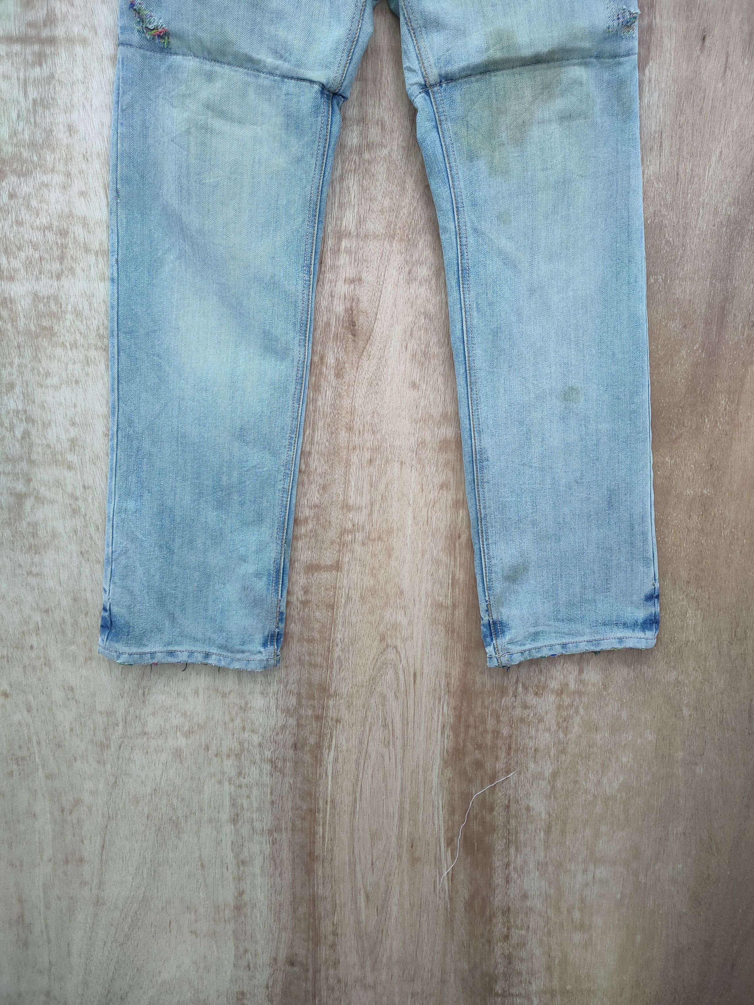 Japanese Brand JAPANESE RUSTY DOUBLE WAIST FADED / DISTRESSED JEAN Size US 34 / EU 50 - 7 Thumbnail