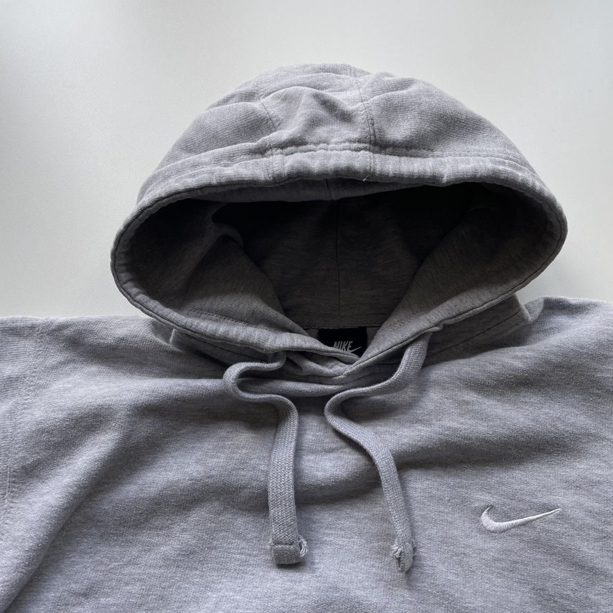 Nike Vintage 2000s Nike Embroidered Swoosh Hoodie Grey Medium Size US M / EU 48-50 / 2 - 2 Thumbnail