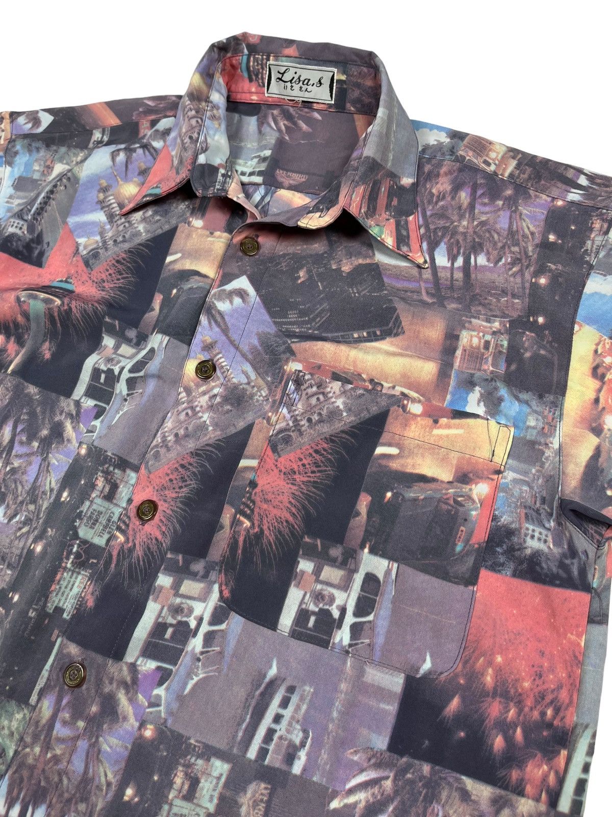 Japanese Brand Vintage All Over Print Hawaiian Shirt 3D LSD Acid Las Vegas Size US M / EU 48-50 / 2 - 2 Thumbnail