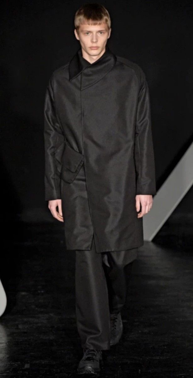 Kiko Kostadinov Long Burr Snap Coat | Grailed