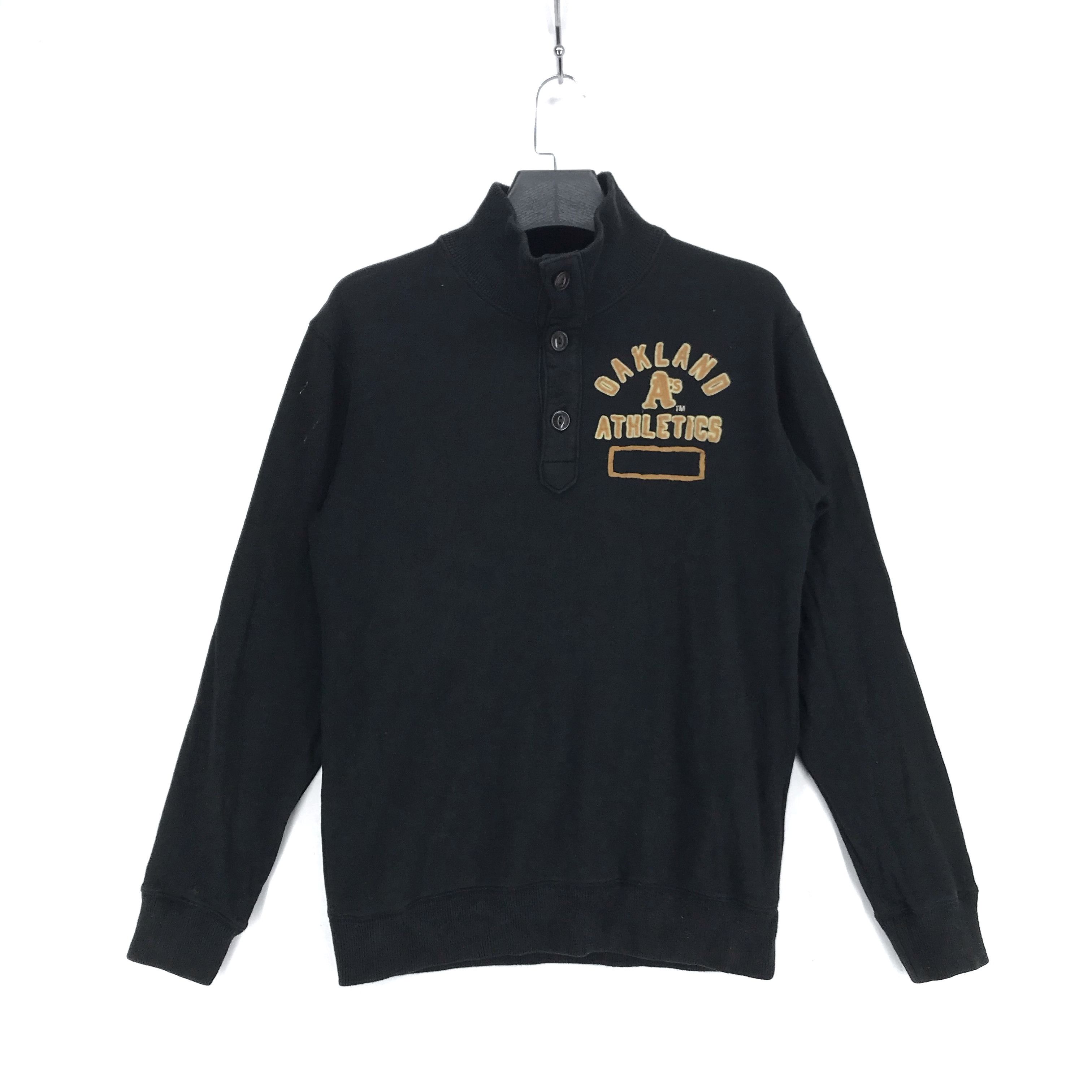 Uniqlo Oakland Athletics Half Button Turtleneck Sweatshirt 2076-81 Size US L / EU 52-54 / 3 - 1 Thumbnail