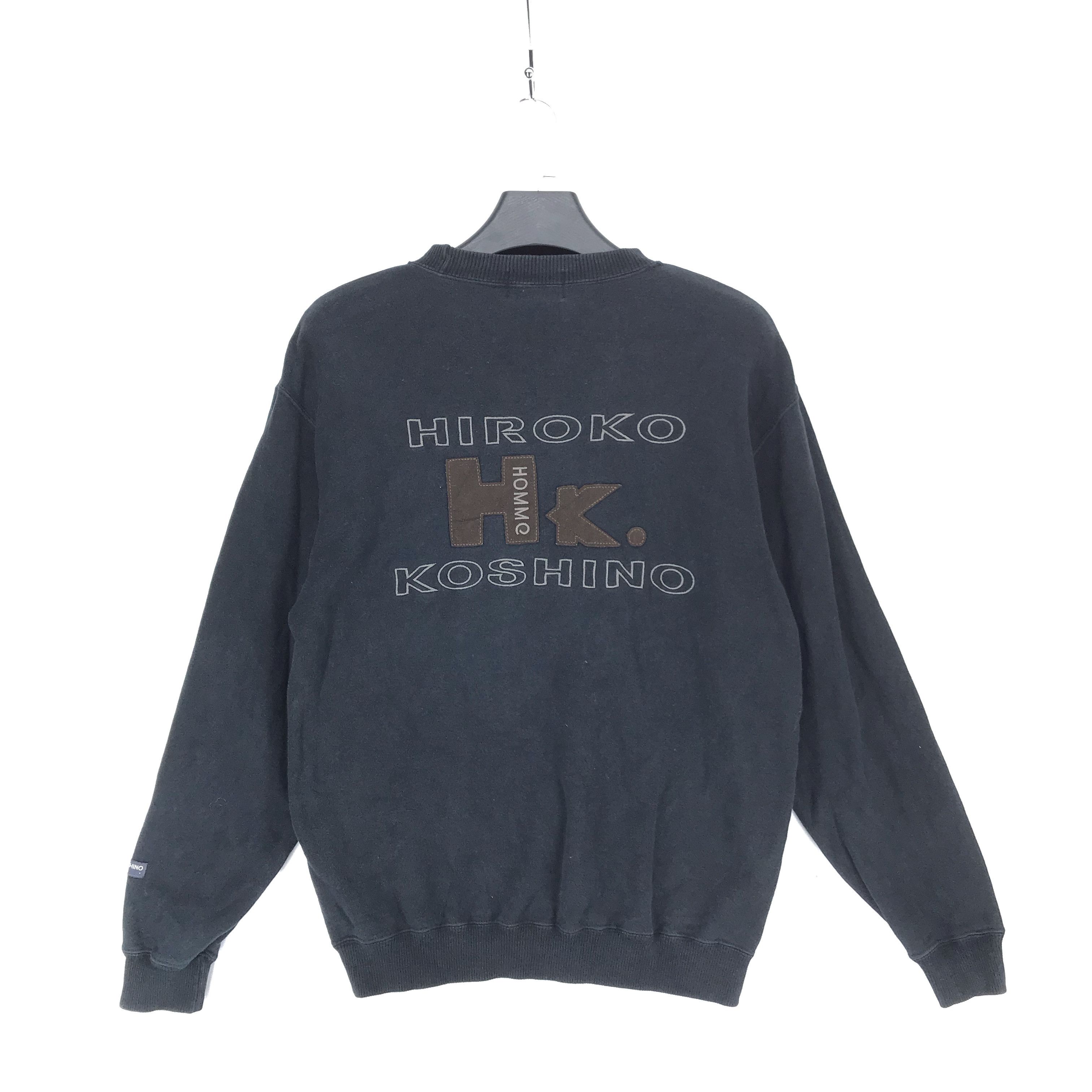 Hiroko Koshino Homme Vintage Hiroko Koshino Homme Big Logo Sweatshirt #2121-82 Size US S / EU 44-46 / 1 - 1 Thumbnail