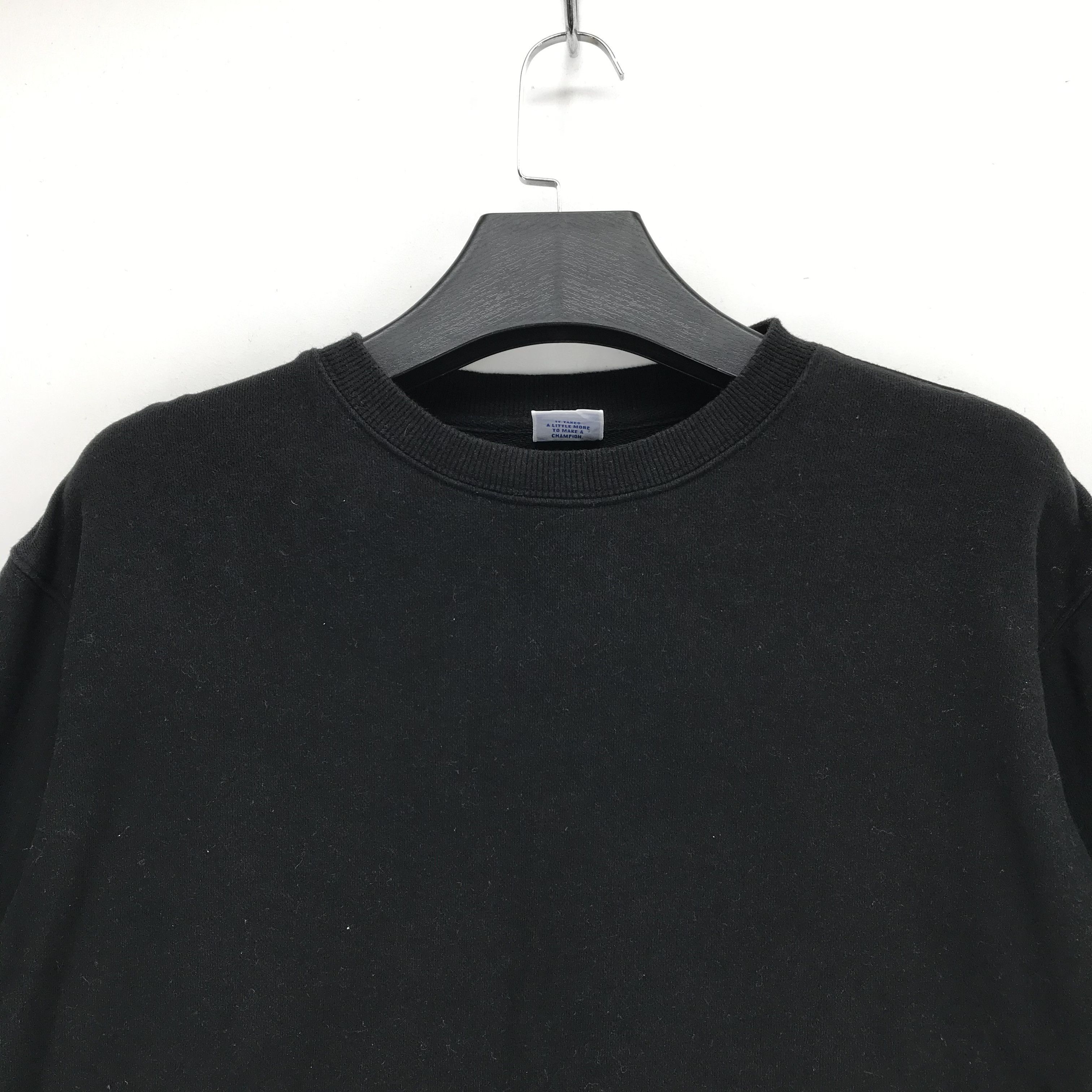 Champion CHAMPION Black Plain Crewneck Sweatshirt #2078-81 Size US L / EU 52-54 / 3 - 2 Thumbnail