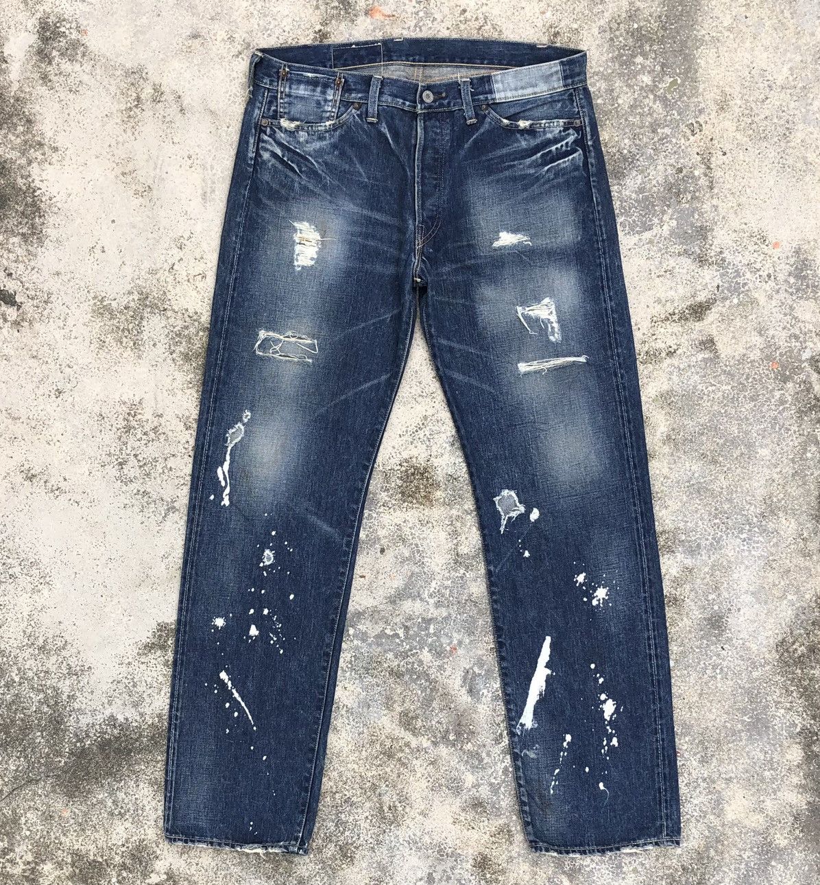 Vintage Vintage Levis 501XX Big E LVC Distressed design OG Size US 35 - 1 Thumbnail