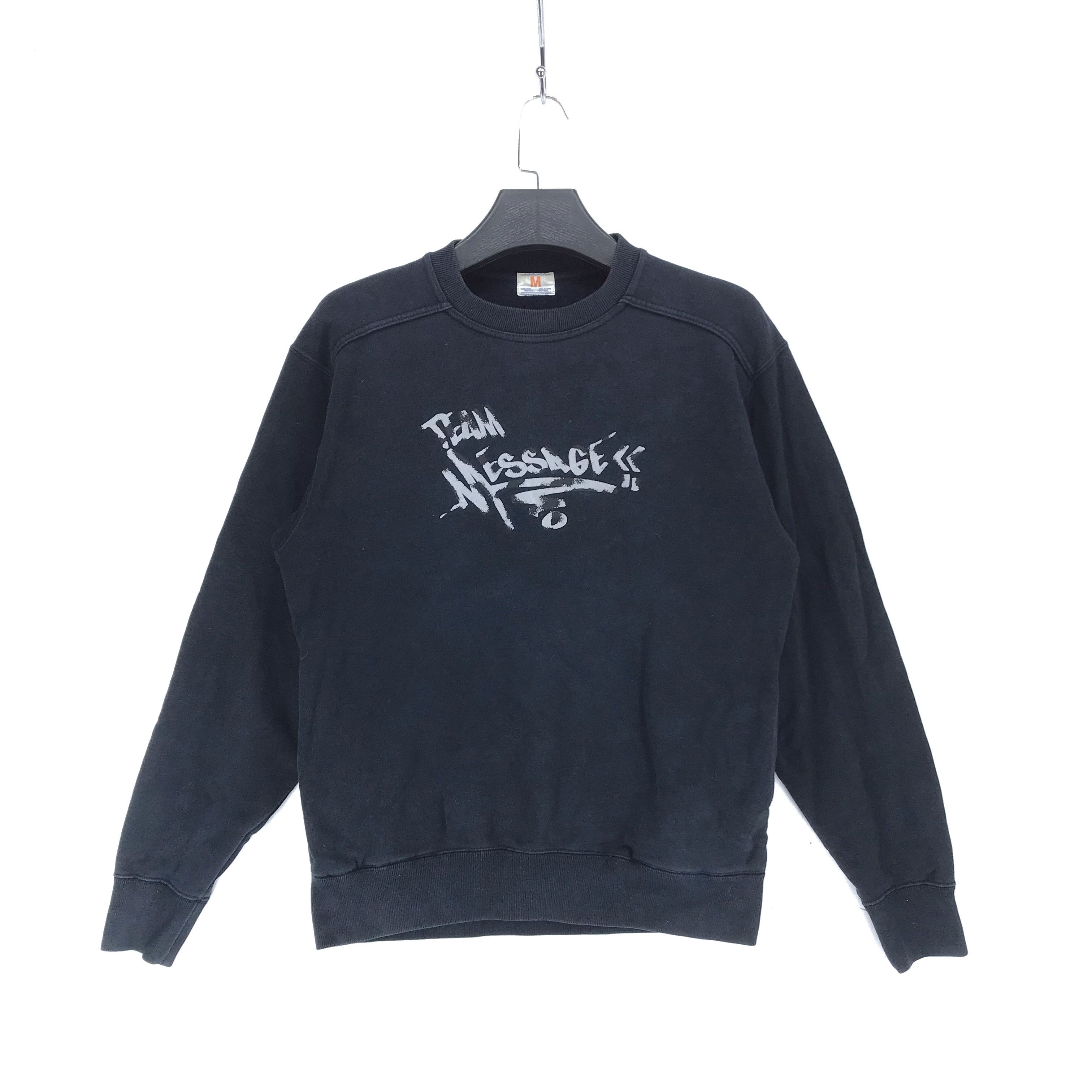 Japanese Brand Team Message Sports Wear Made in Japan Sweatshirt #2118-82 Size US M / EU 48-50 / 2 - 1 Thumbnail
