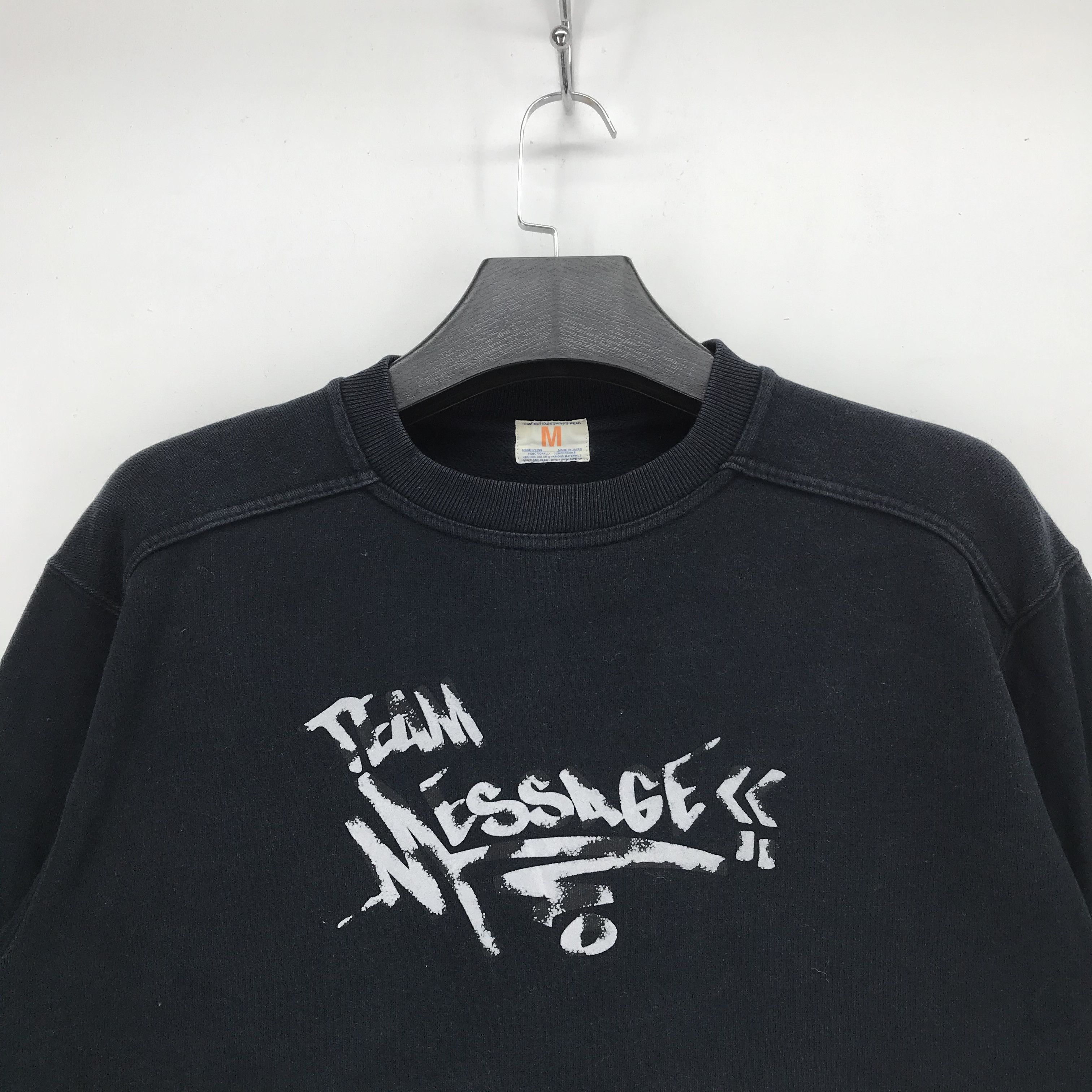Japanese Brand Team Message Sports Wear Made in Japan Sweatshirt #2118-82 Size US M / EU 48-50 / 2 - 2 Thumbnail