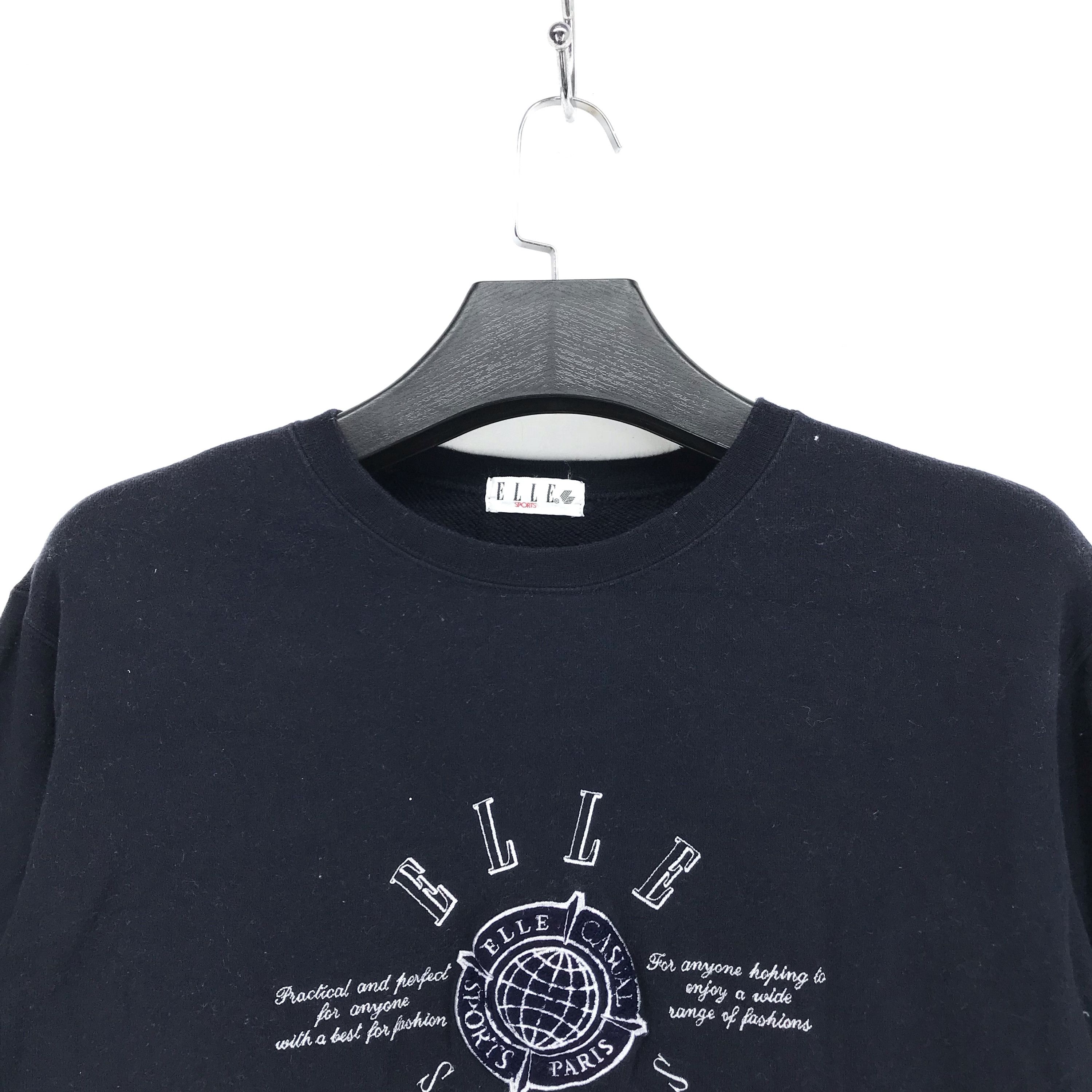 Japanese Brand Rare ELLE SPORTS Embroidery Big Logo Sweatshirt #2141-83 Size S / US 4 / IT 40 - 2 Thumbnail