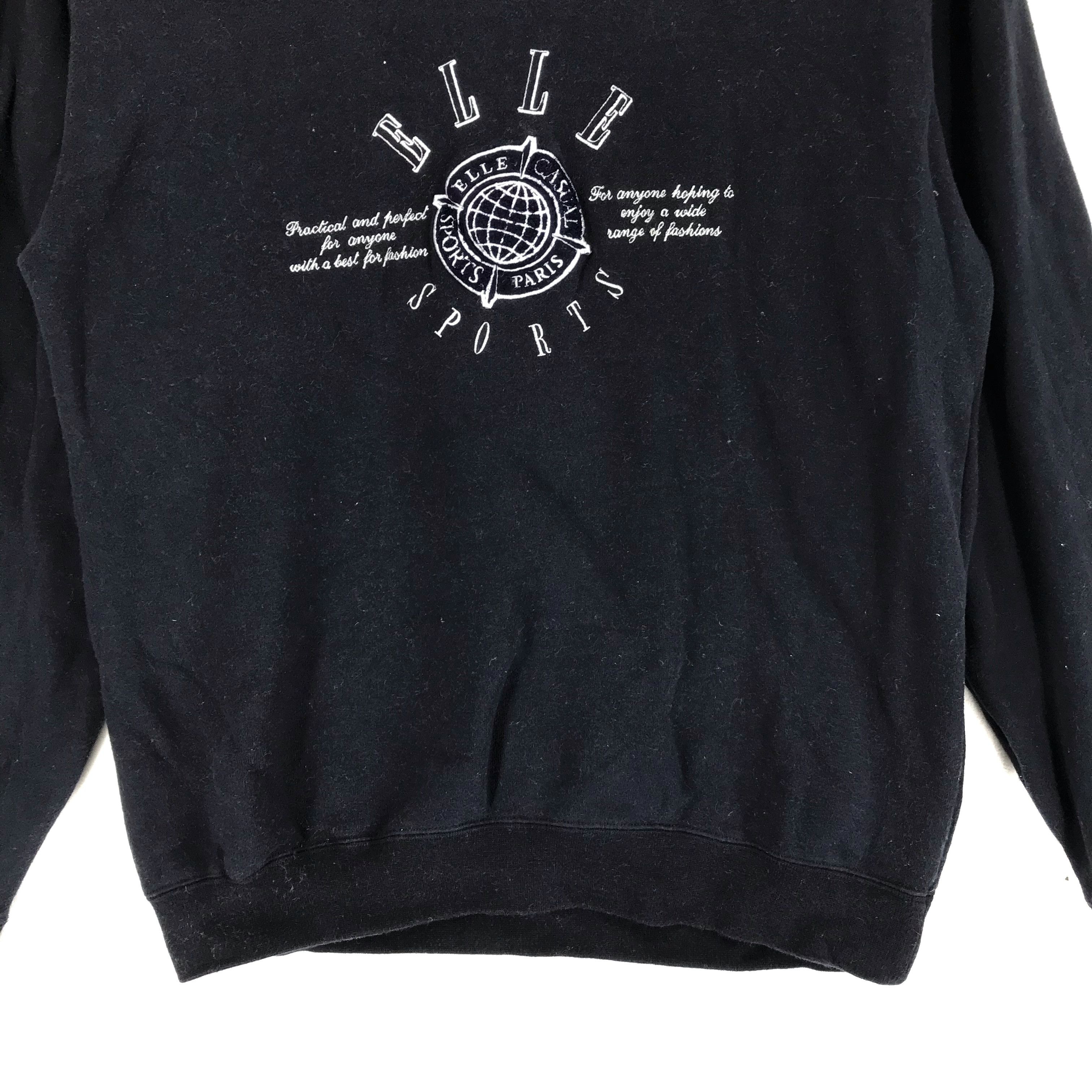 Japanese Brand Rare ELLE SPORTS Embroidery Big Logo Sweatshirt #2141-83 Size S / US 4 / IT 40 - 4 Thumbnail