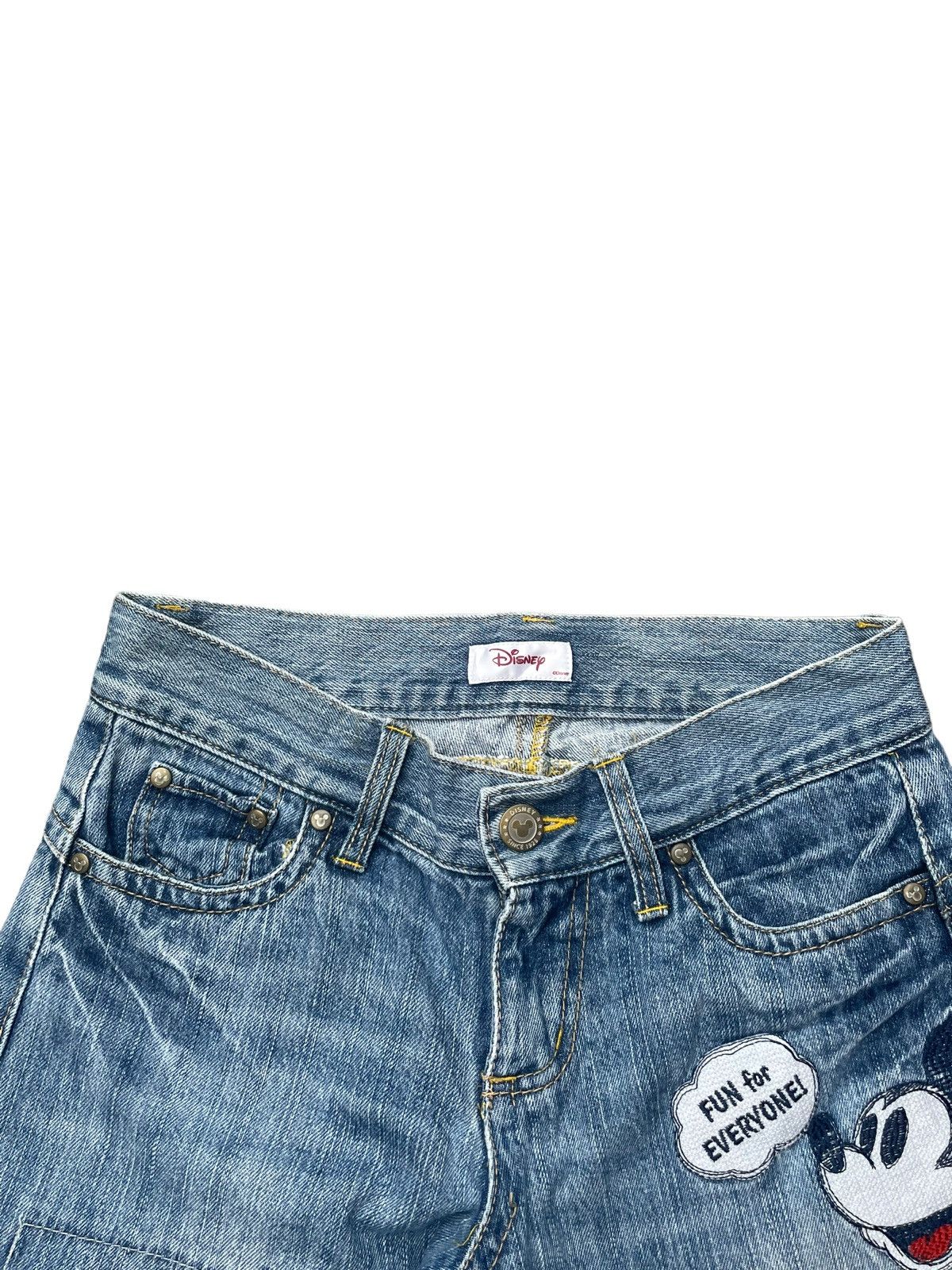 Disney × Mickey Mouse Disney Mickey Mouse Distressed Denim Size US 31 - 5 Thumbnail