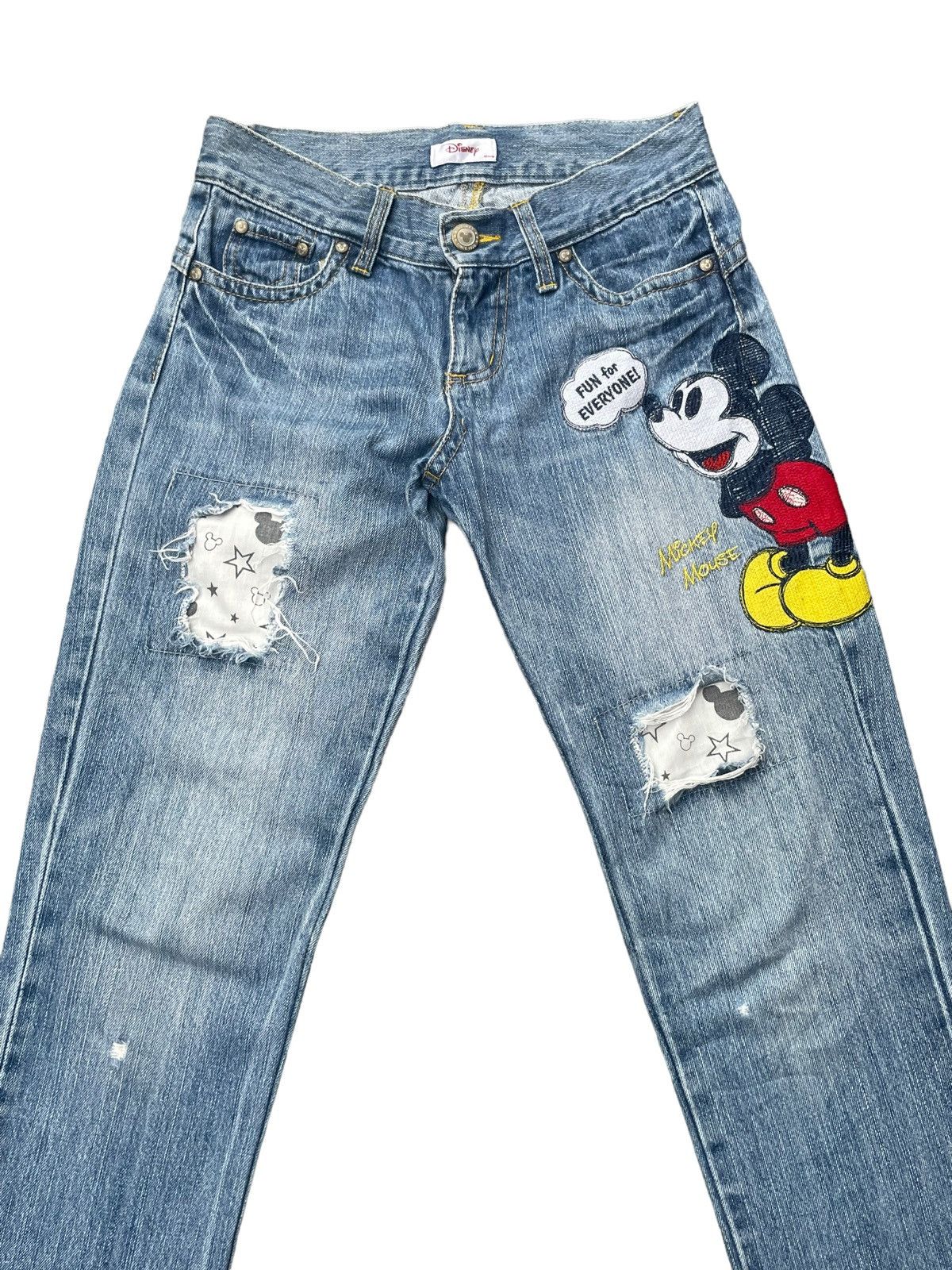 Disney × Mickey Mouse Disney Mickey Mouse Distressed Denim Size US 31 - 3 Thumbnail