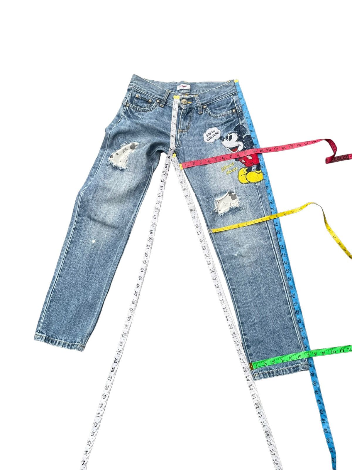 Disney × Mickey Mouse Disney Mickey Mouse Distressed Denim Size US 31 - 16 Thumbnail