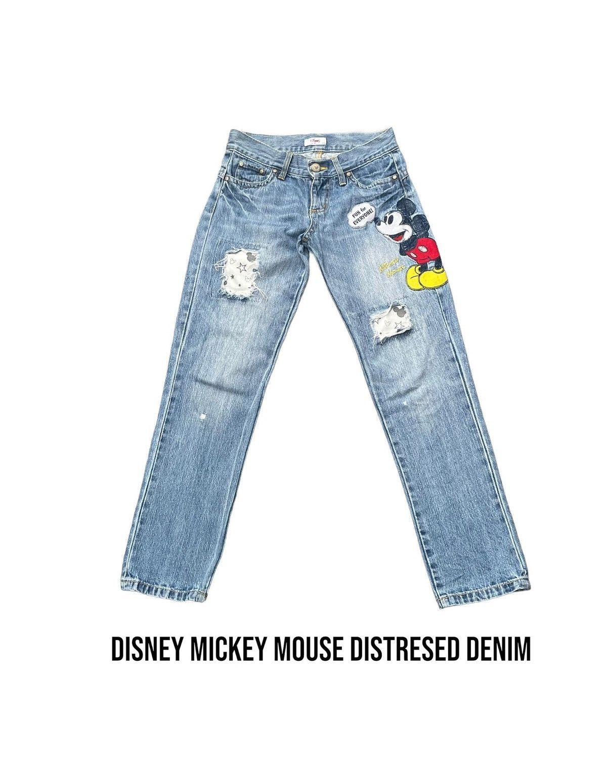 Disney × Mickey Mouse Disney Mickey Mouse Distressed Denim Size US 31 - 1 Thumbnail