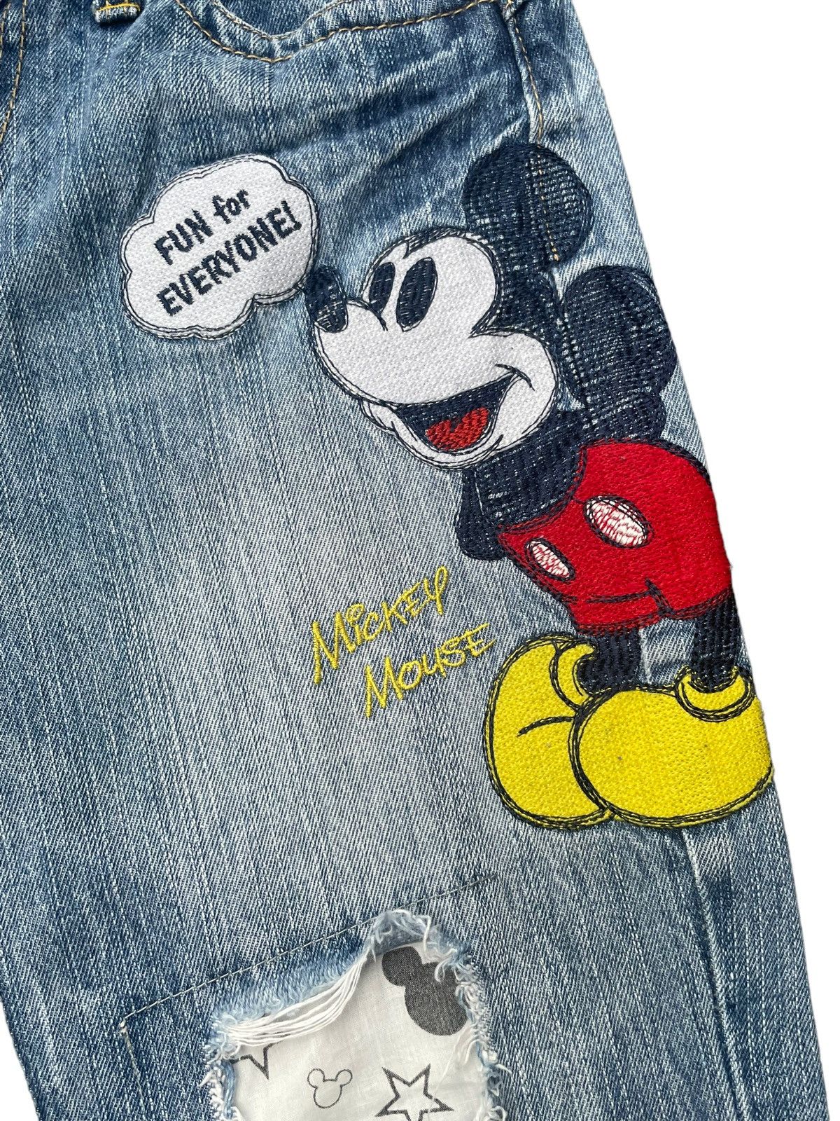 Disney × Mickey Mouse Disney Mickey Mouse Distressed Denim Size US 31 - 4 Thumbnail