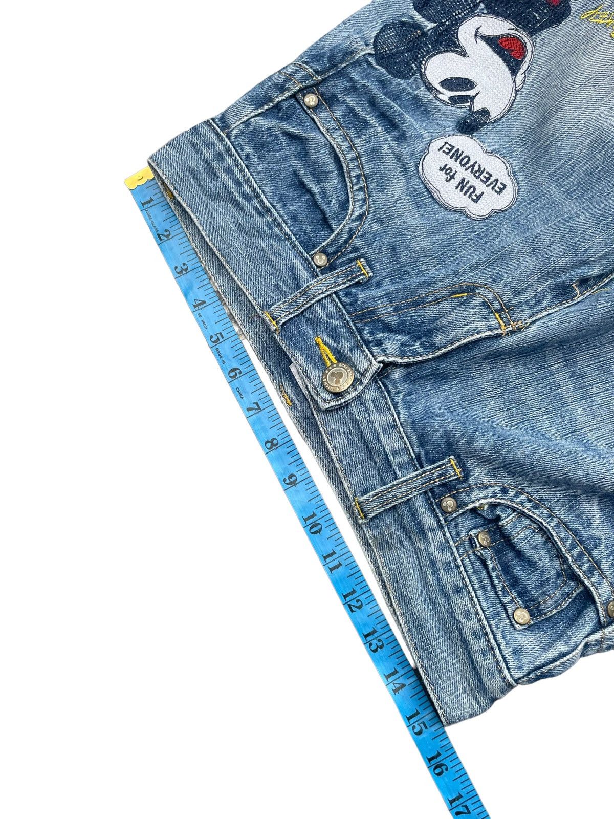 Disney × Mickey Mouse Disney Mickey Mouse Distressed Denim Size US 31 - 15 Thumbnail