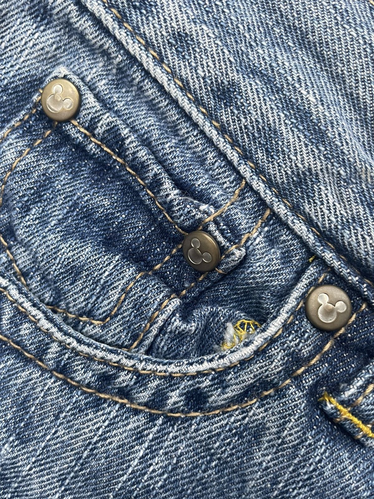Disney × Mickey Mouse Disney Mickey Mouse Distressed Denim Size US 31 - 12 Thumbnail