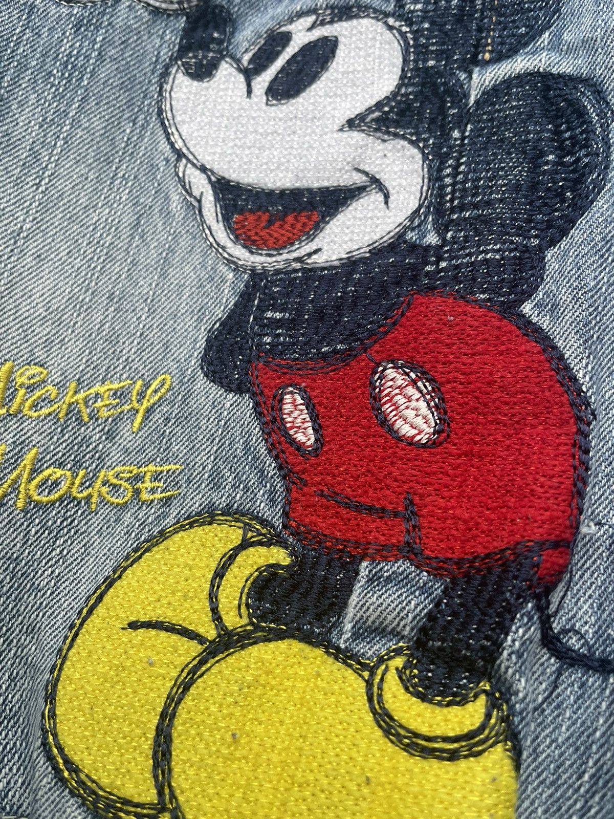 Disney × Mickey Mouse Disney Mickey Mouse Distressed Denim Size US 31 - 14 Thumbnail