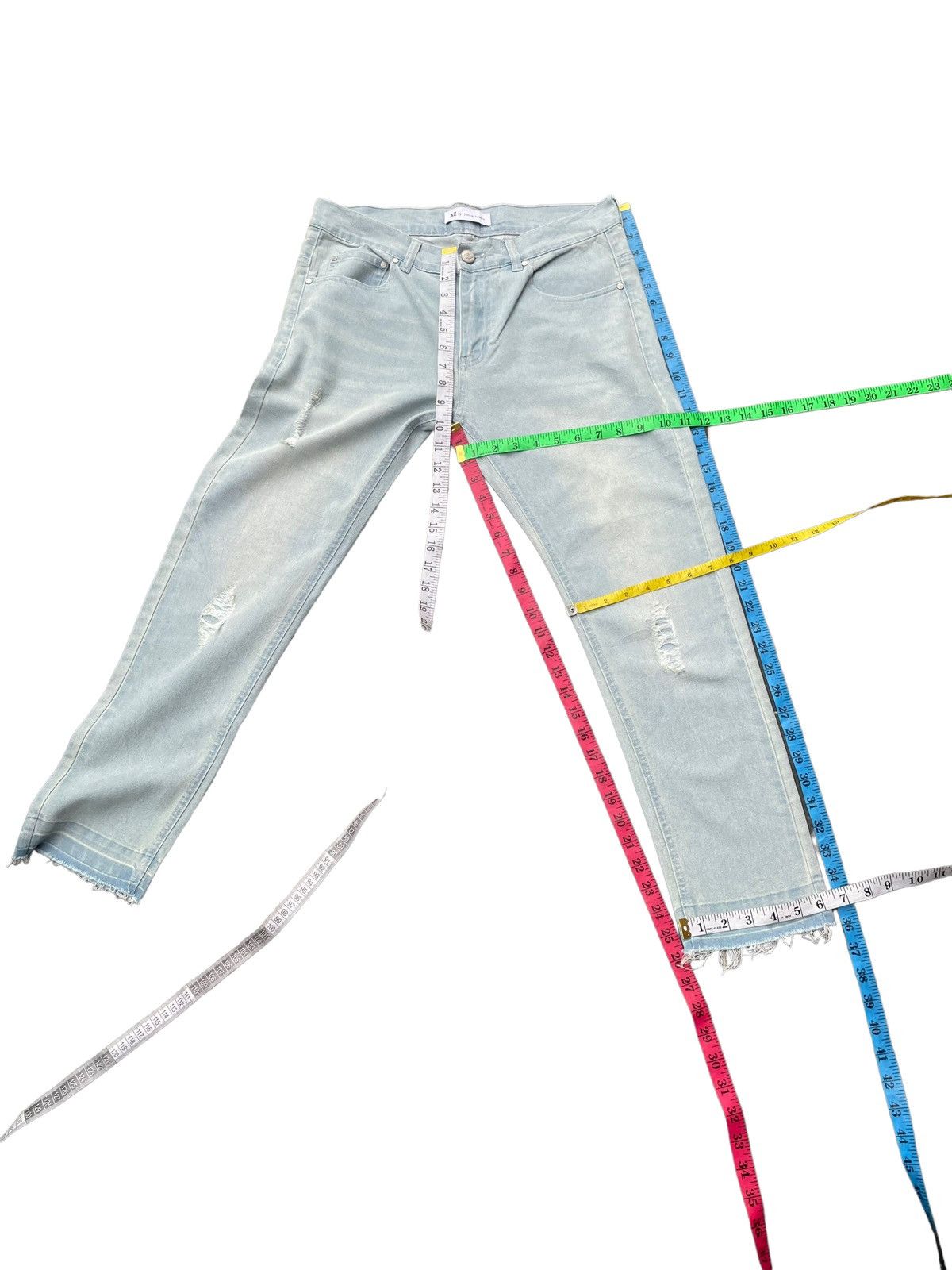 AZ by junhashimoto × junhashimoto Az by Junhashimoto Distresed Denim Size US 33 - 15 Thumbnail