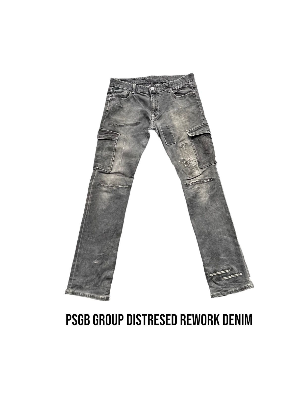 Japanese Brand Psgb group Distressed & Rework Denim Size US 34 / EU 50 - 1 Thumbnail