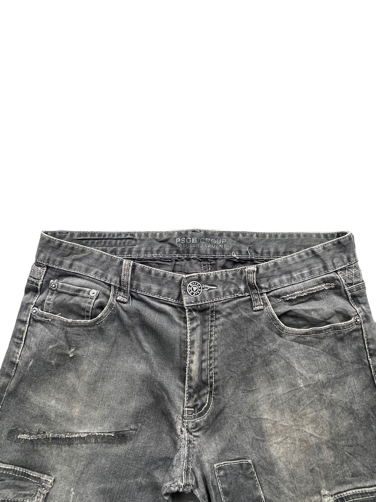Japanese Brand Psgb group Distressed & Rework Denim Size US 34 / EU 50 - 7 Thumbnail