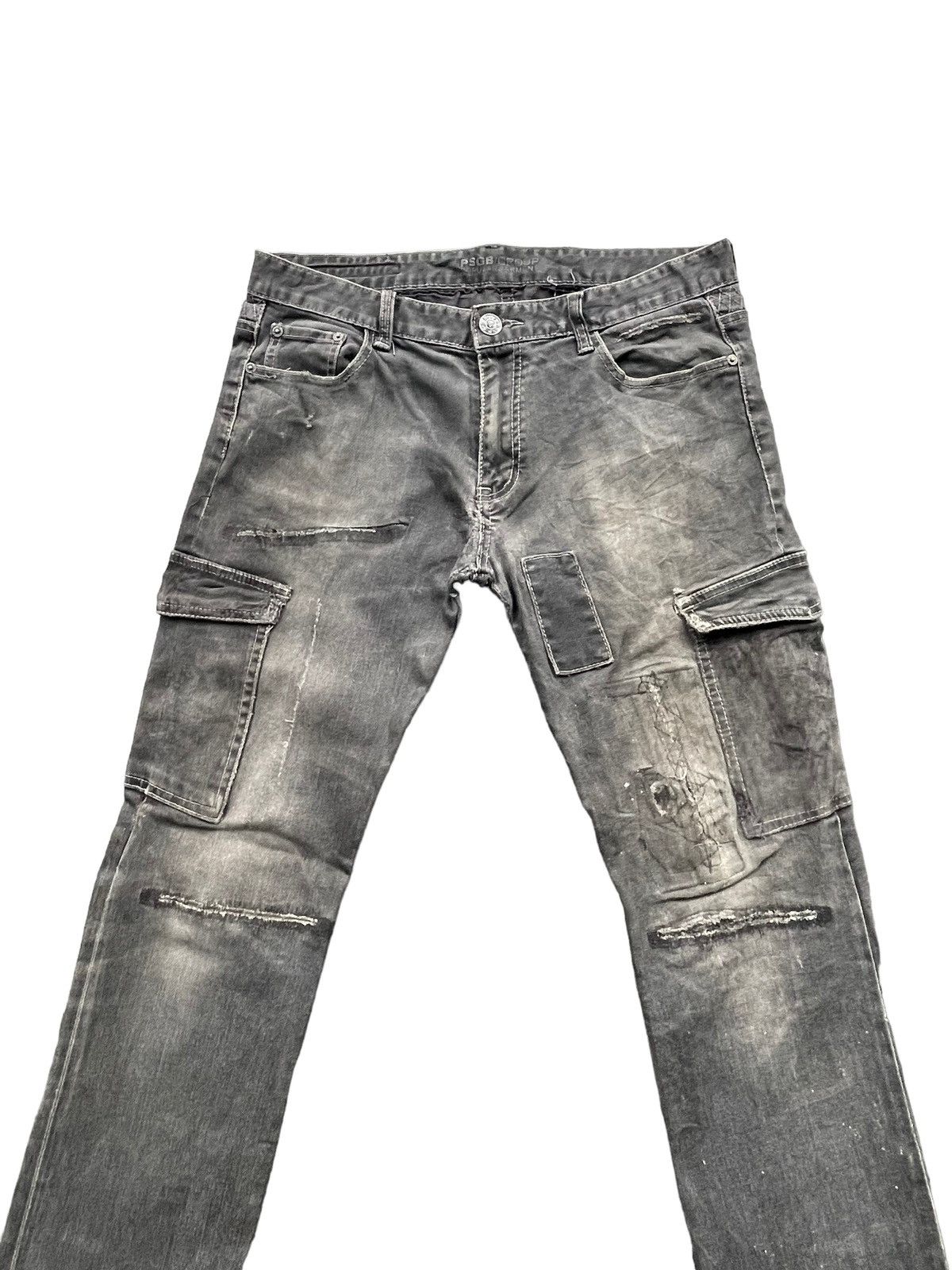 Japanese Brand Psgb group Distressed & Rework Denim Size US 34 / EU 50 - 4 Thumbnail