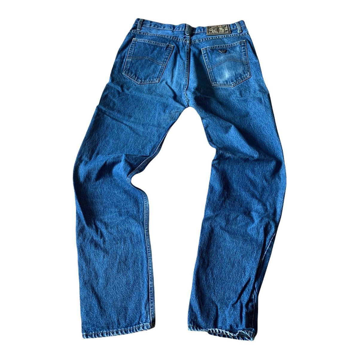 Vintage Armani Jeans True Blue Denim Jeans Faded