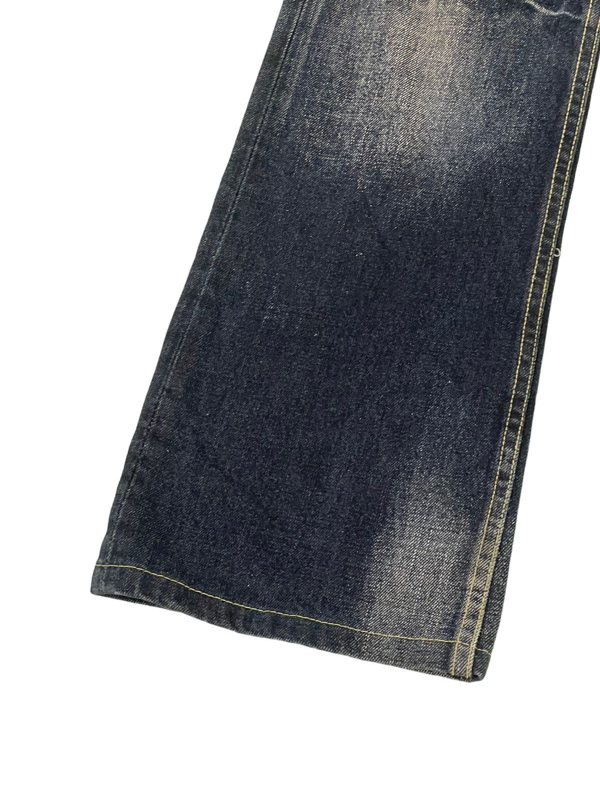 Japanese Brand Flare Jeans Semantic Design Distress Denim Acid Wash 4🟦 Size US 33 - 5 Thumbnail