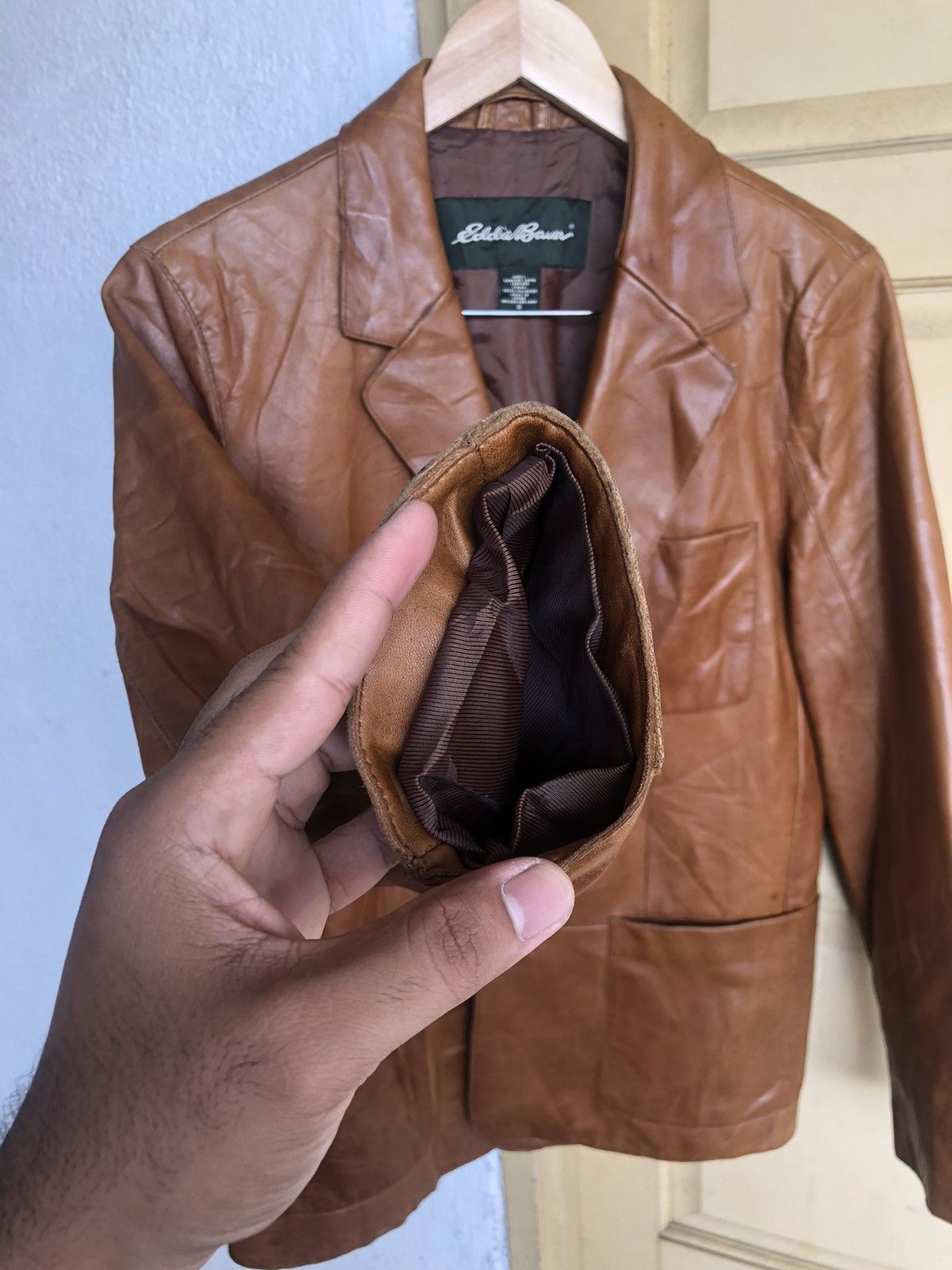 Eddie Bauer Vintage Eddie Bauer Genuine Lamb Leather Blazer Jackets Size US S / EU 44-46 / 1 - 13 Thumbnail