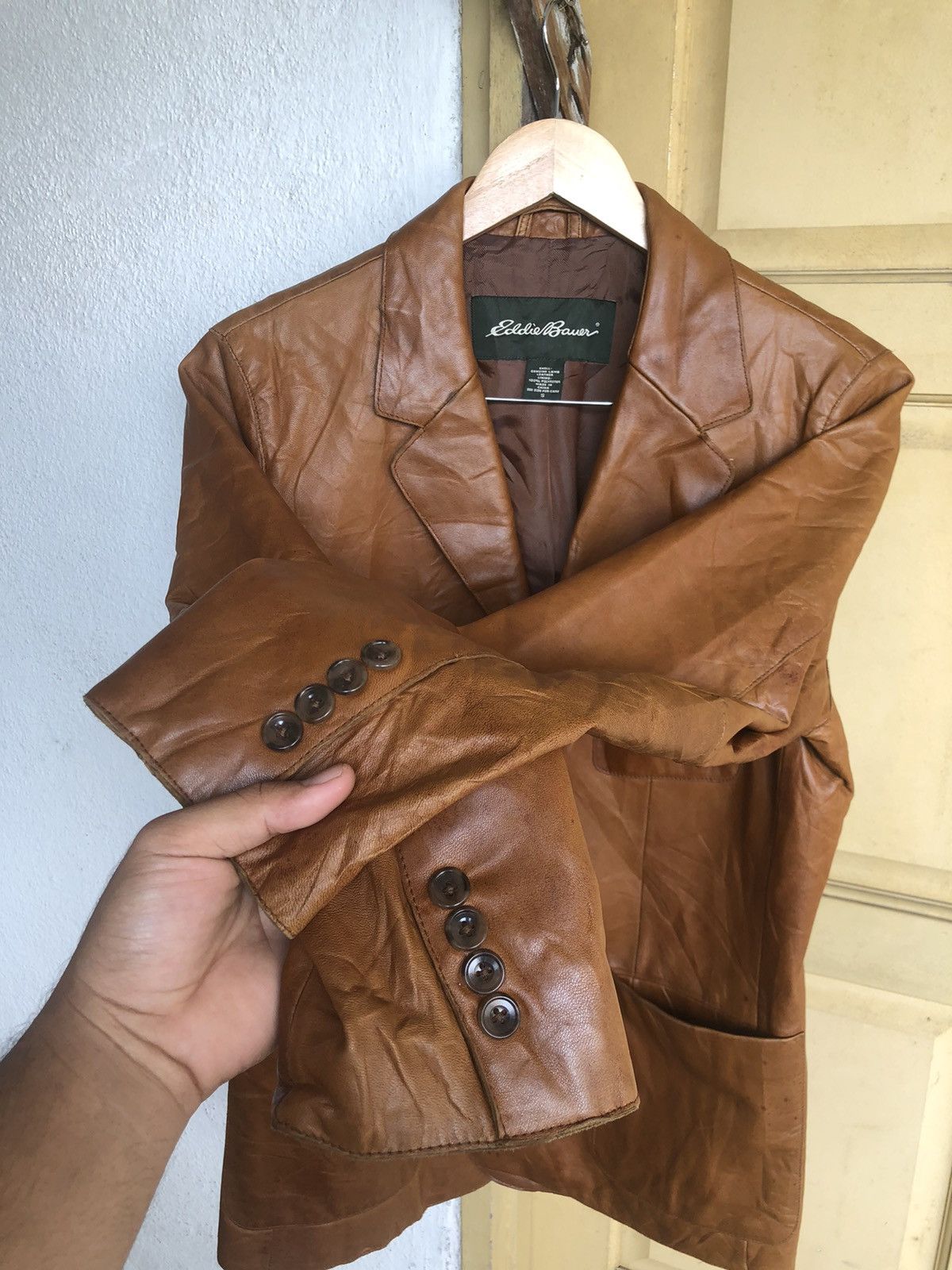 Eddie Bauer Vintage Eddie Bauer Genuine Lamb Leather Blazer Jackets Size US S / EU 44-46 / 1 - 12 Thumbnail