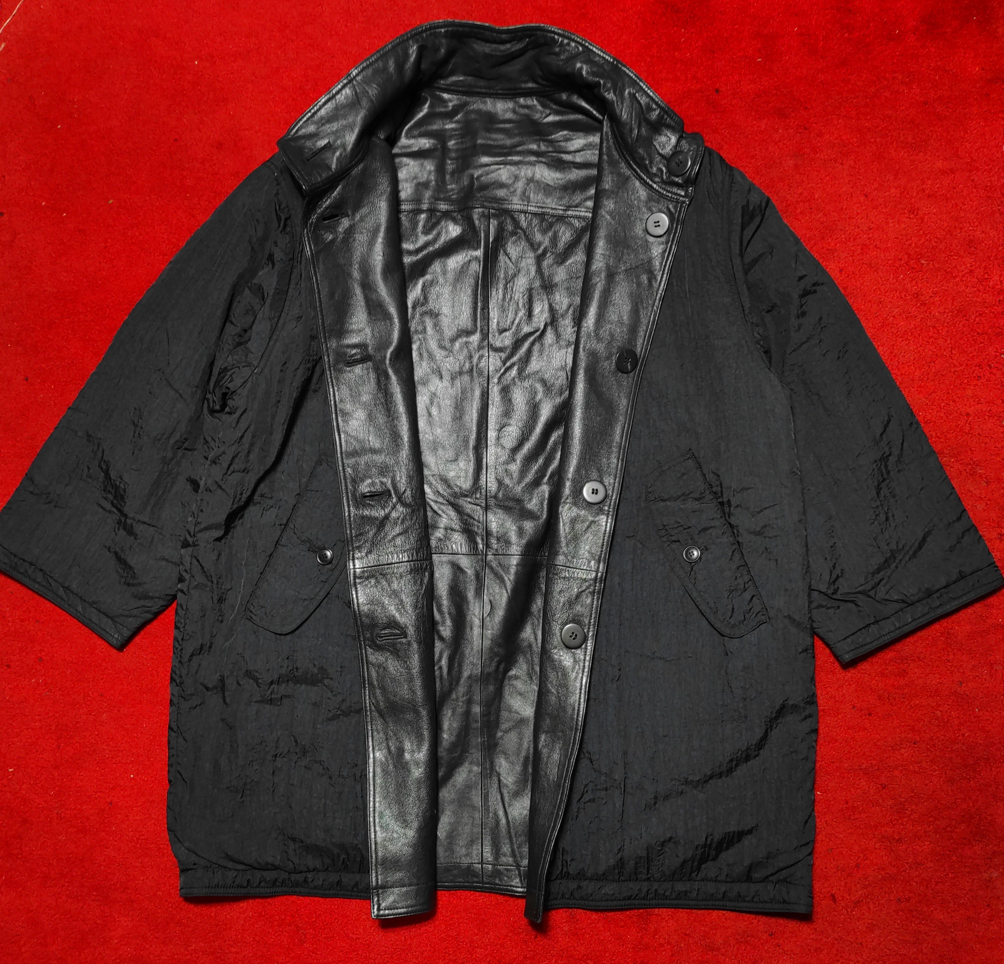 Issey Miyake Beautiful Authentic ISSEY MIYAKE Reversible Leather Coat Size US L / EU 52-54 / 3 - 5 Thumbnail