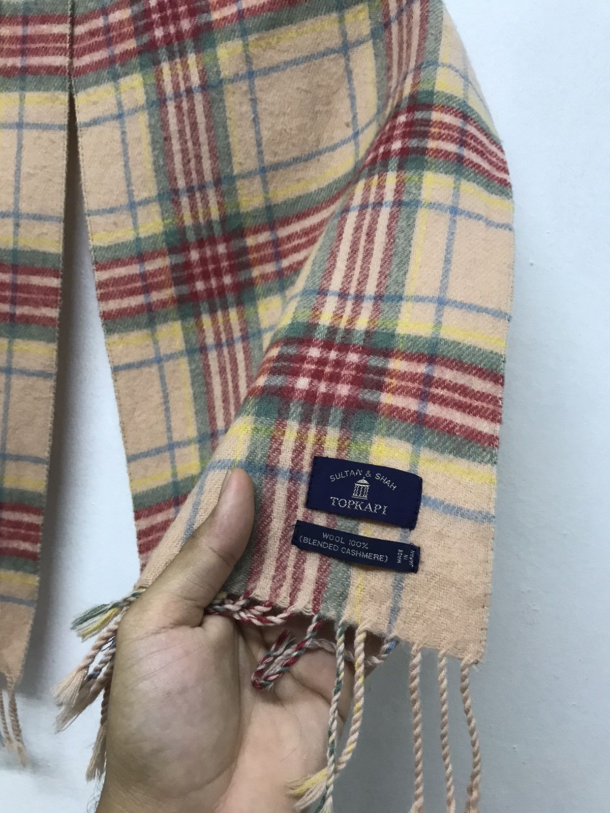 Japanese Brand Sultan & Shah by Topkapi Wool Cashmere Scarf Size ONE SIZE - 3 Thumbnail