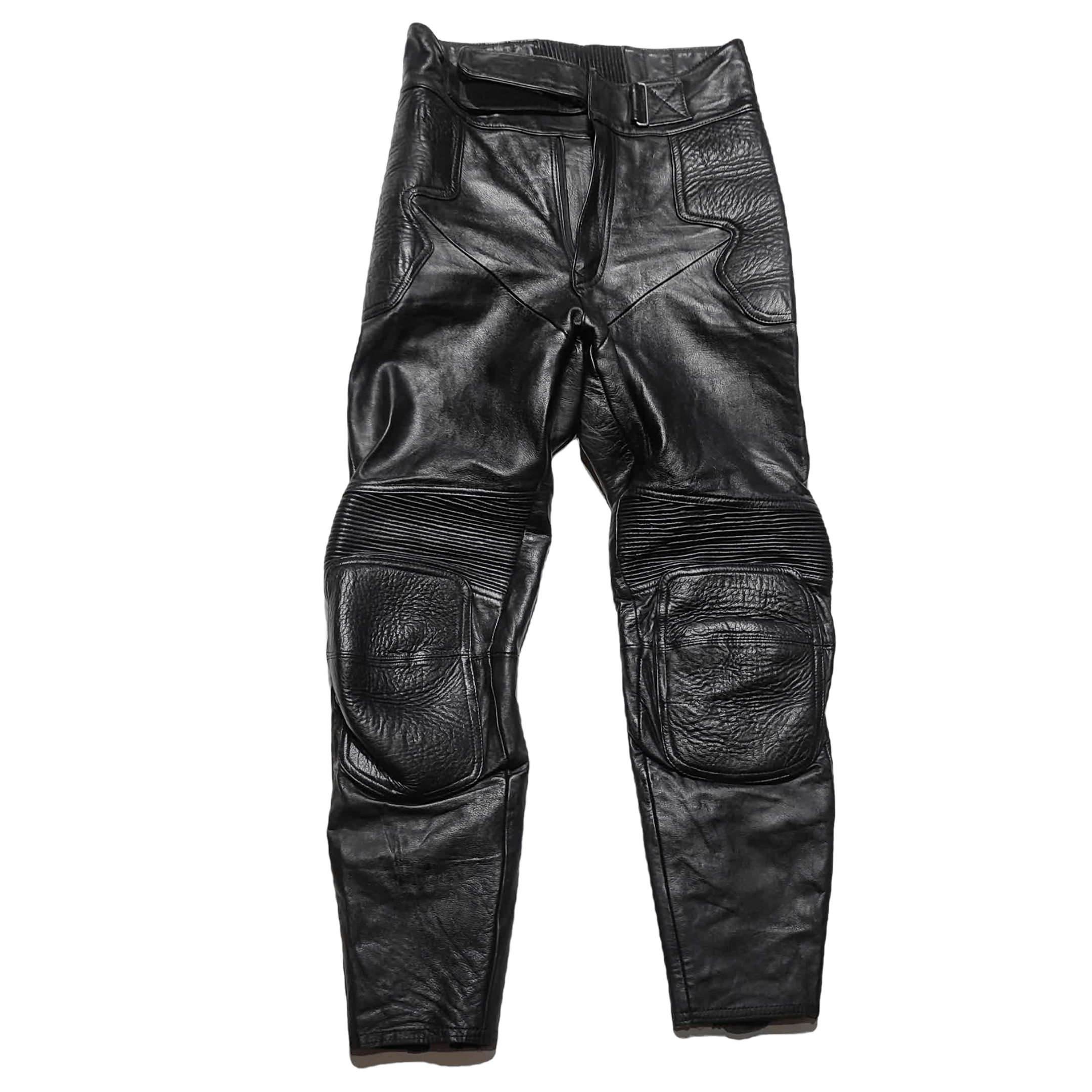 image of Biker Jeans x Leather Genuine Leather Biker Motobike in Black, Men's (Size 28)